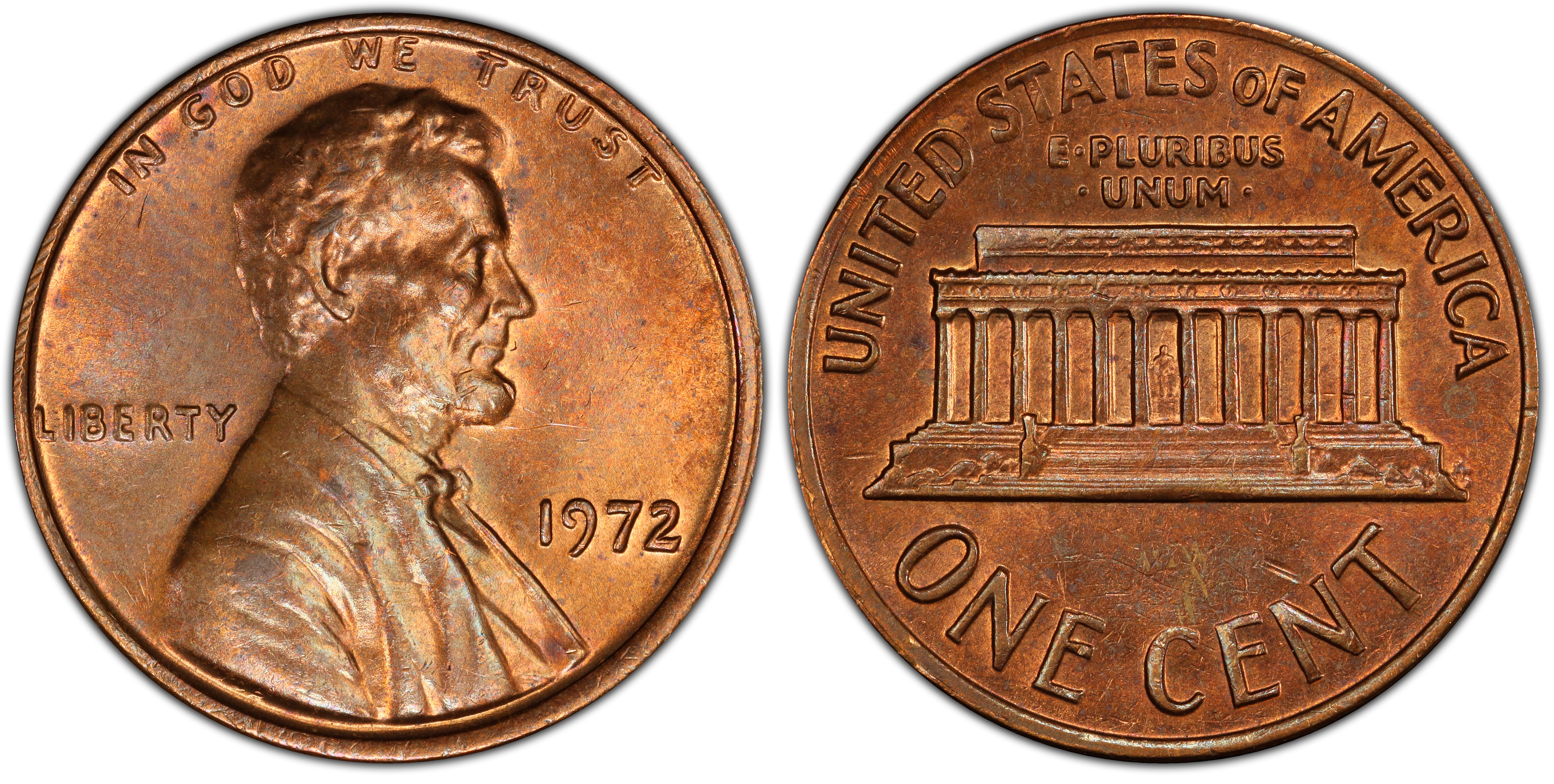 1972 1C DDO FS-108, BN (Regular Strike) Lincoln Cent (Modern