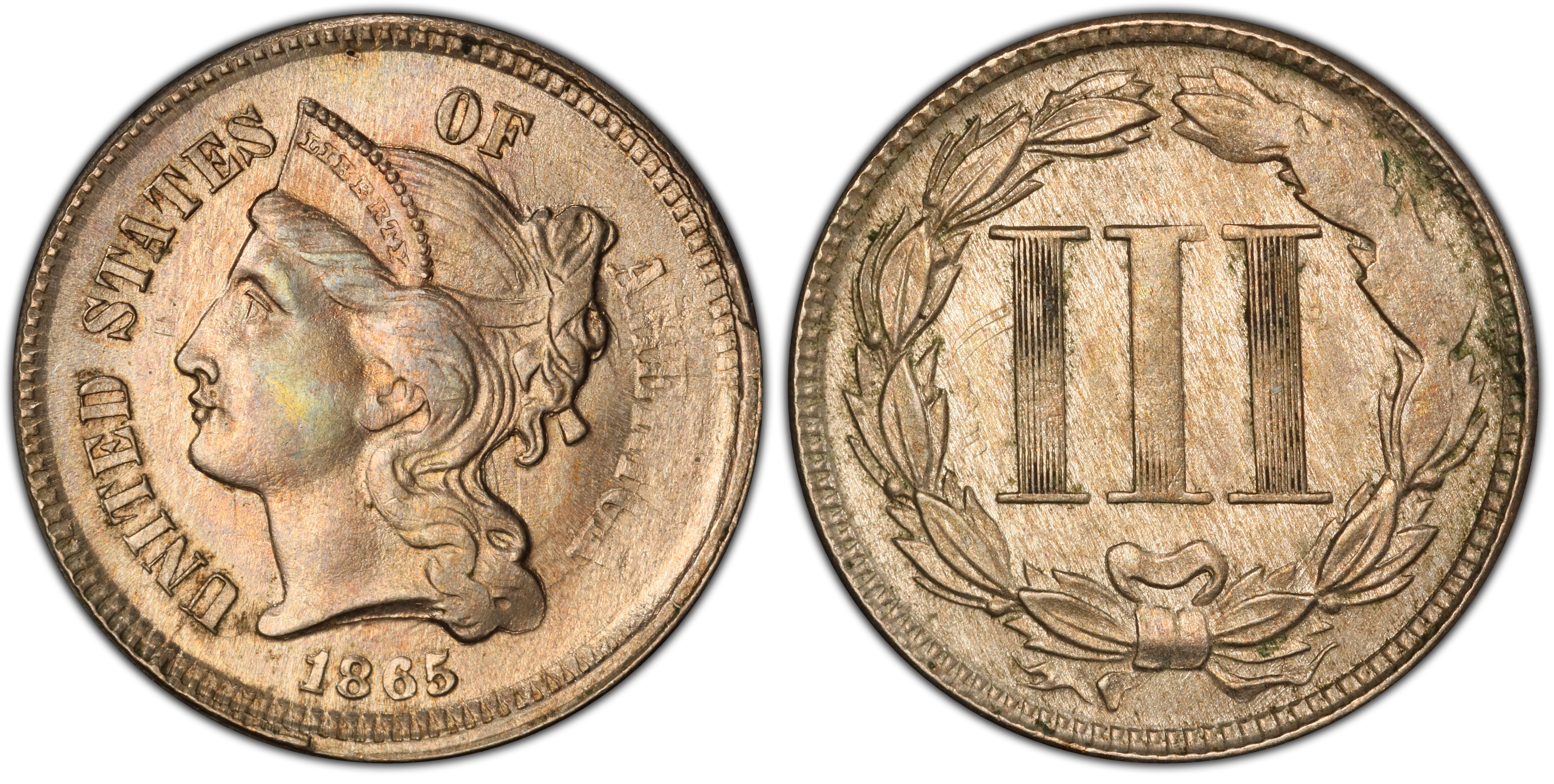 Images Of Three Cent Nickel 1865 3CN - PCGS CoinFacts