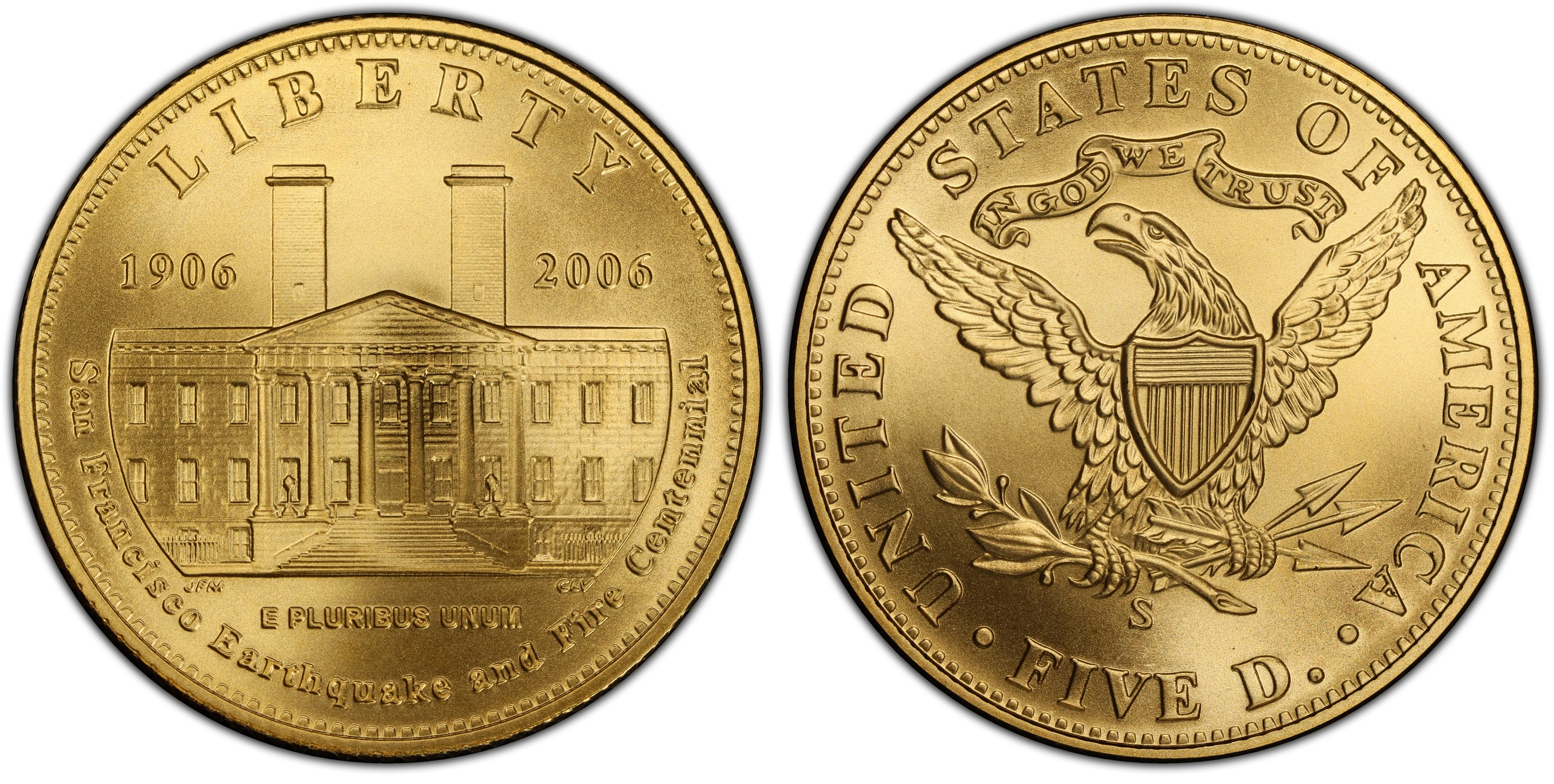 2006-S $5 San Francisco Old Mint (Regular Strike) Modern Gold