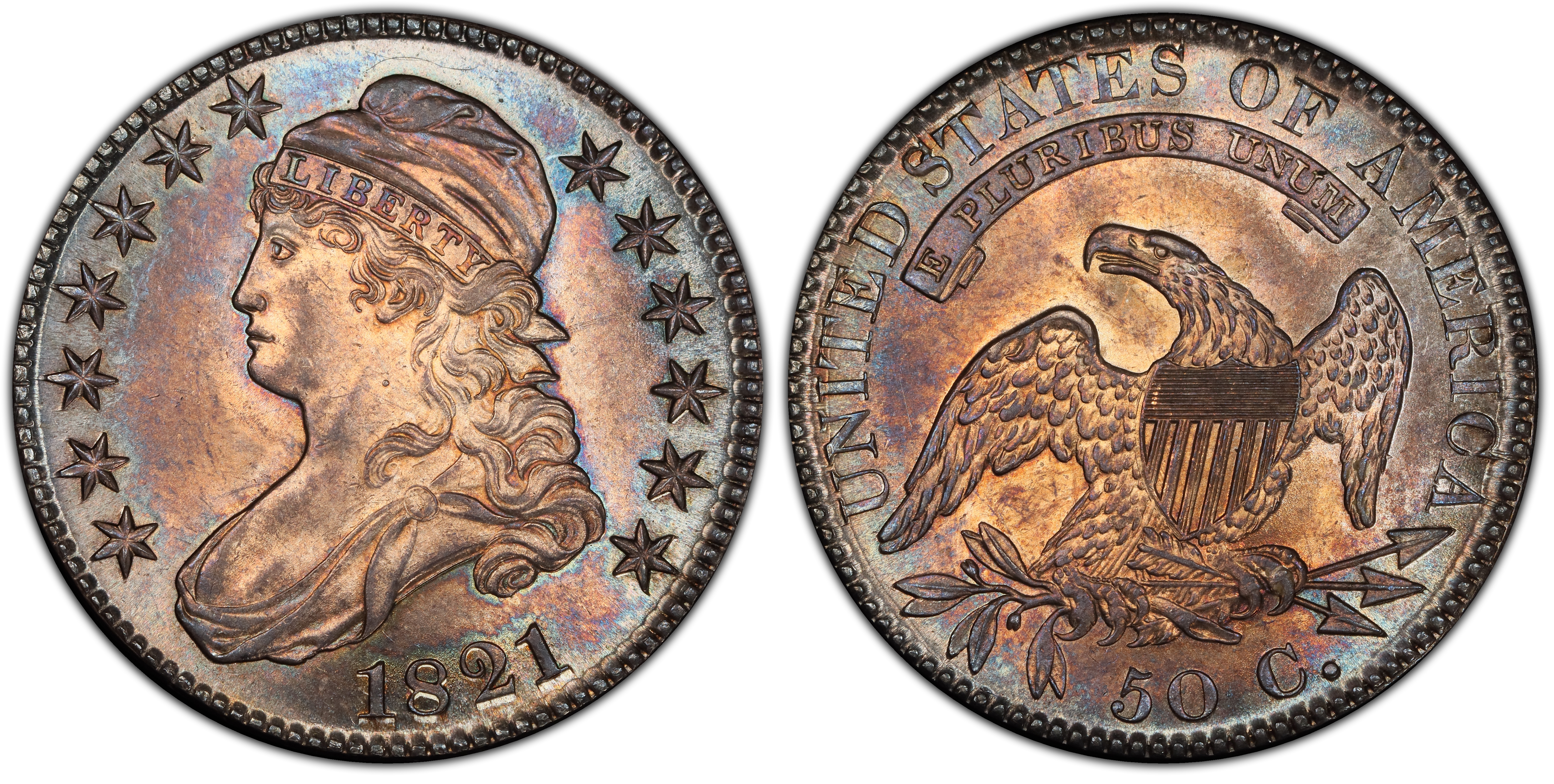 1821 50C (Regular Strike) Capped Bust Half Dollar - PCGS CoinFacts