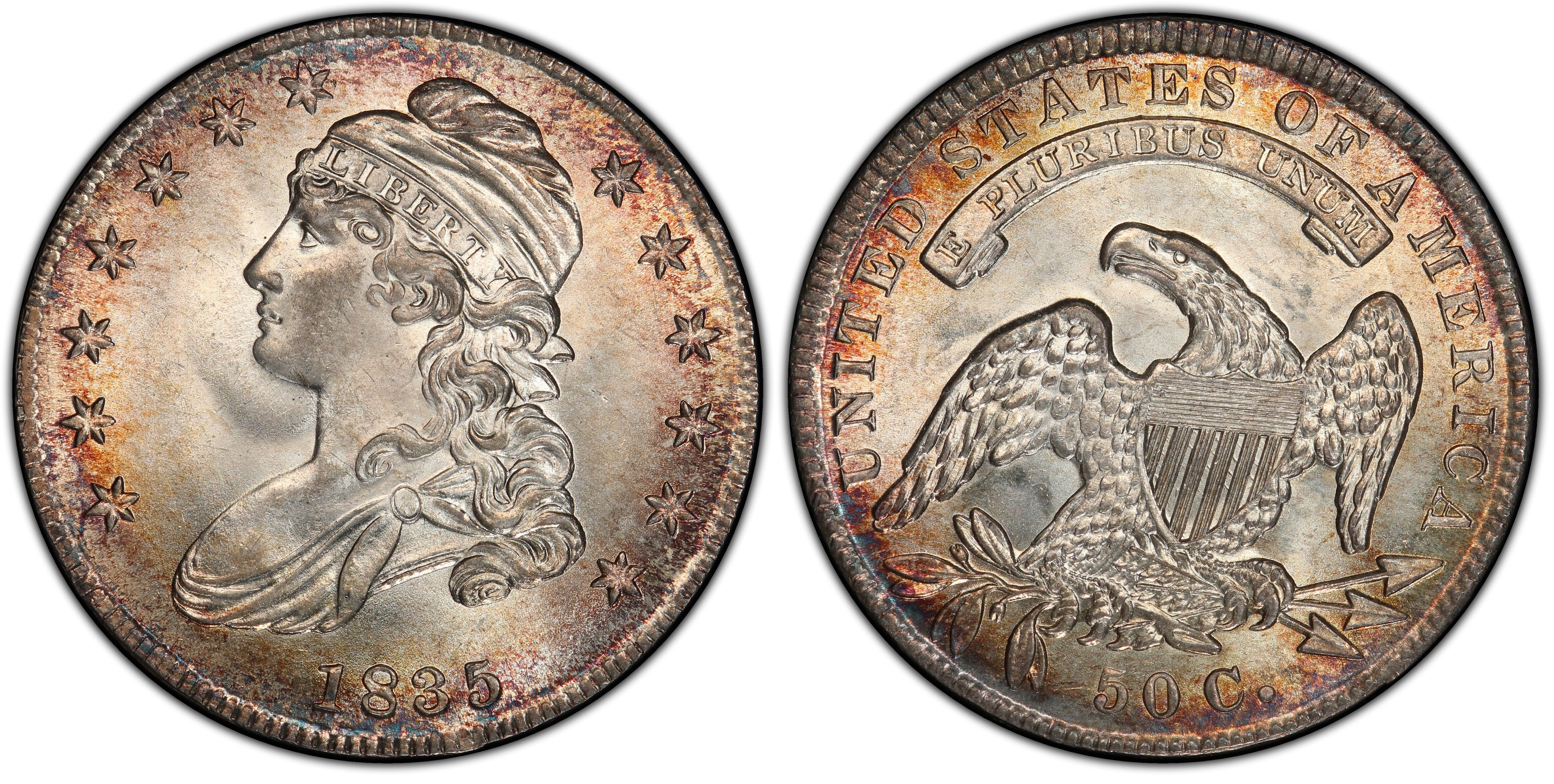 1835 50C (Regular Strike) Capped Bust Half Dollar - PCGS CoinFacts
