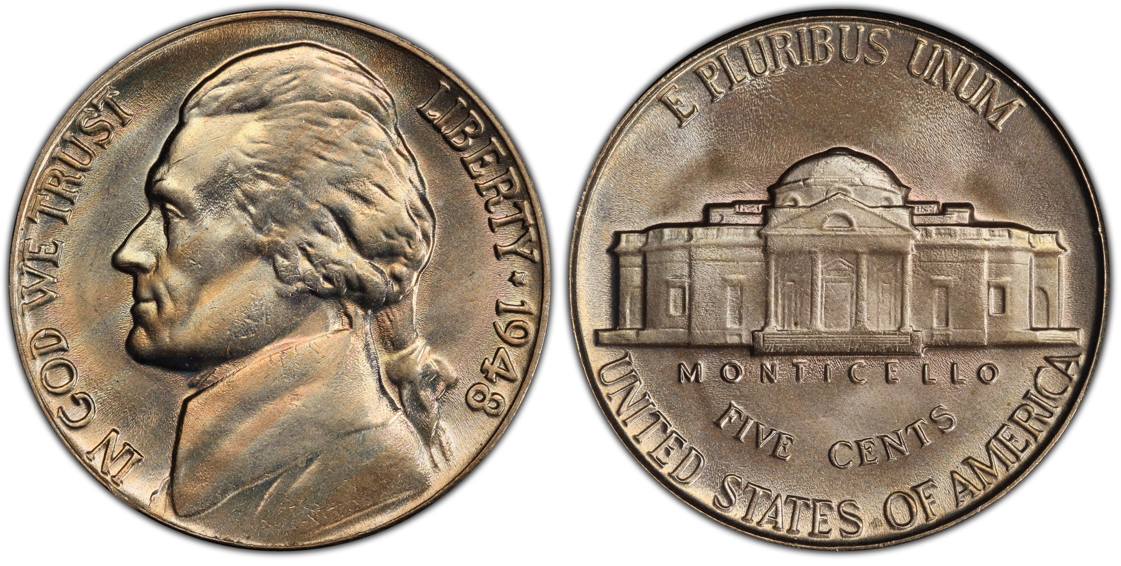 1948 5C Regular Strike Jefferson Nickel PCGS CoinFacts