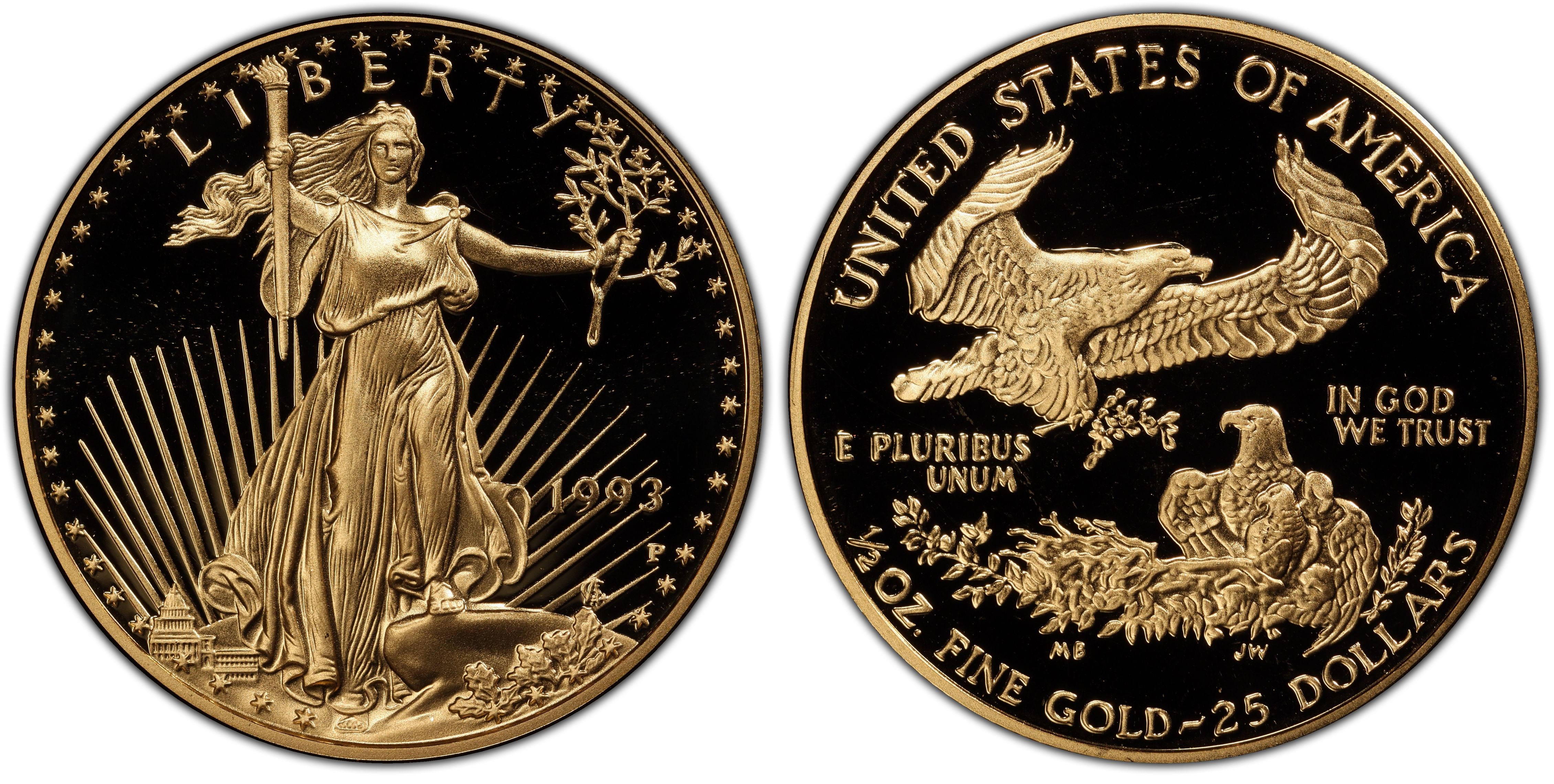 1993-P $25 Gold Eagle, DCAM (Proof) Gold Eagles - PCGS CoinFacts