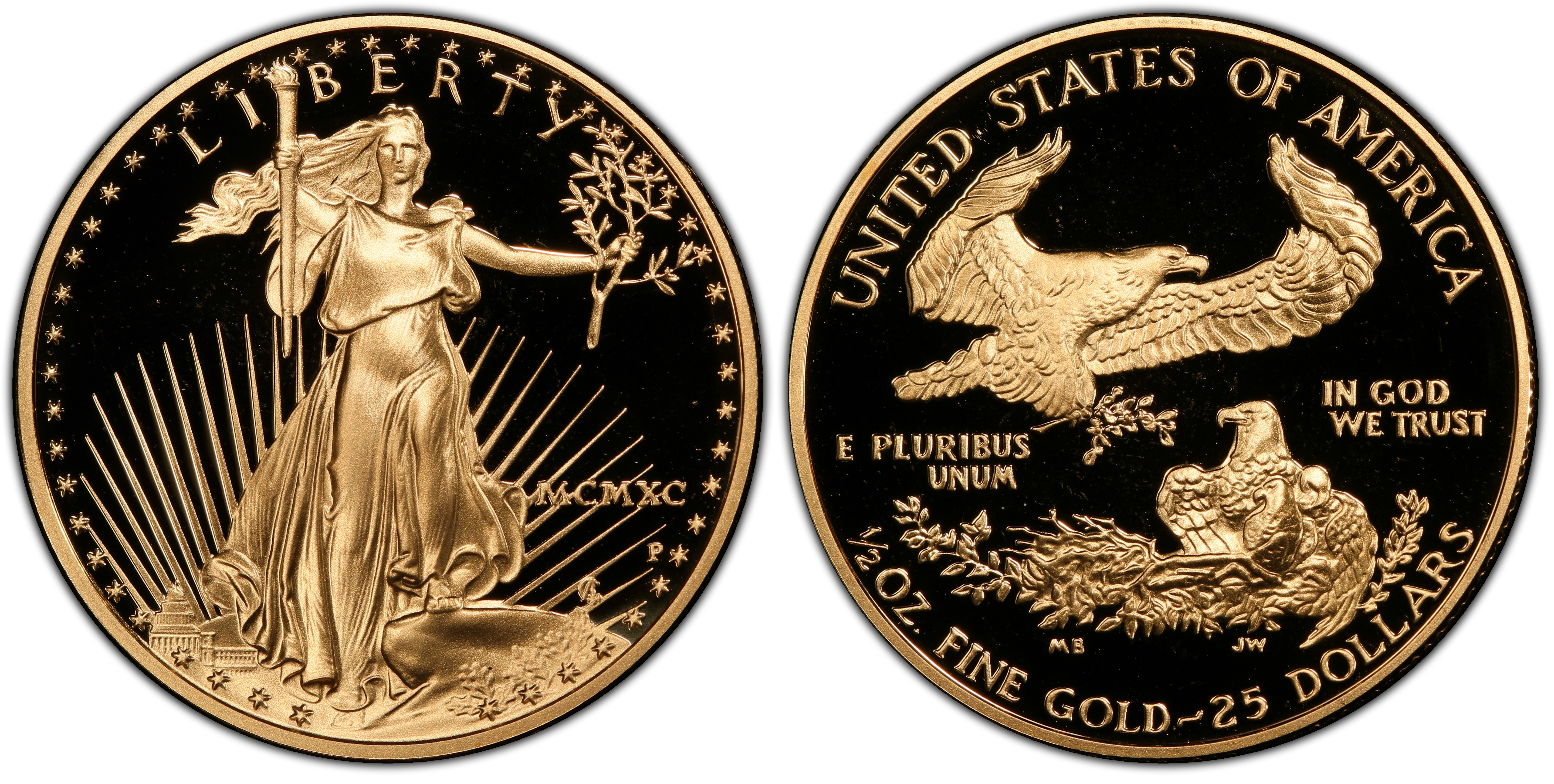 1990-P $25 Gold Eagle, DCAM (Proof) Gold Eagles - PCGS CoinFacts