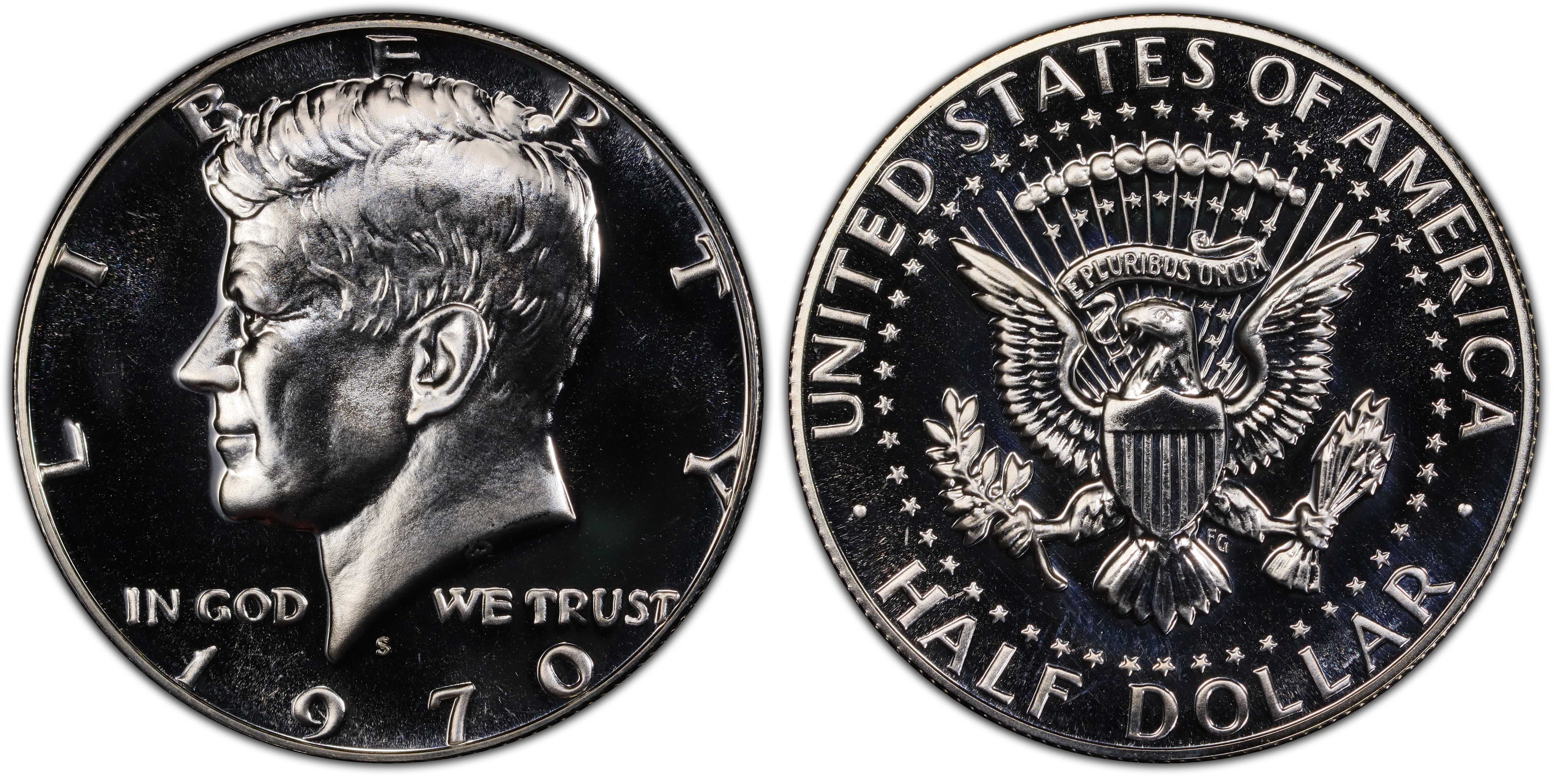 1970 S 50C Proof Kennedy Half Dollar PCGS CoinFacts