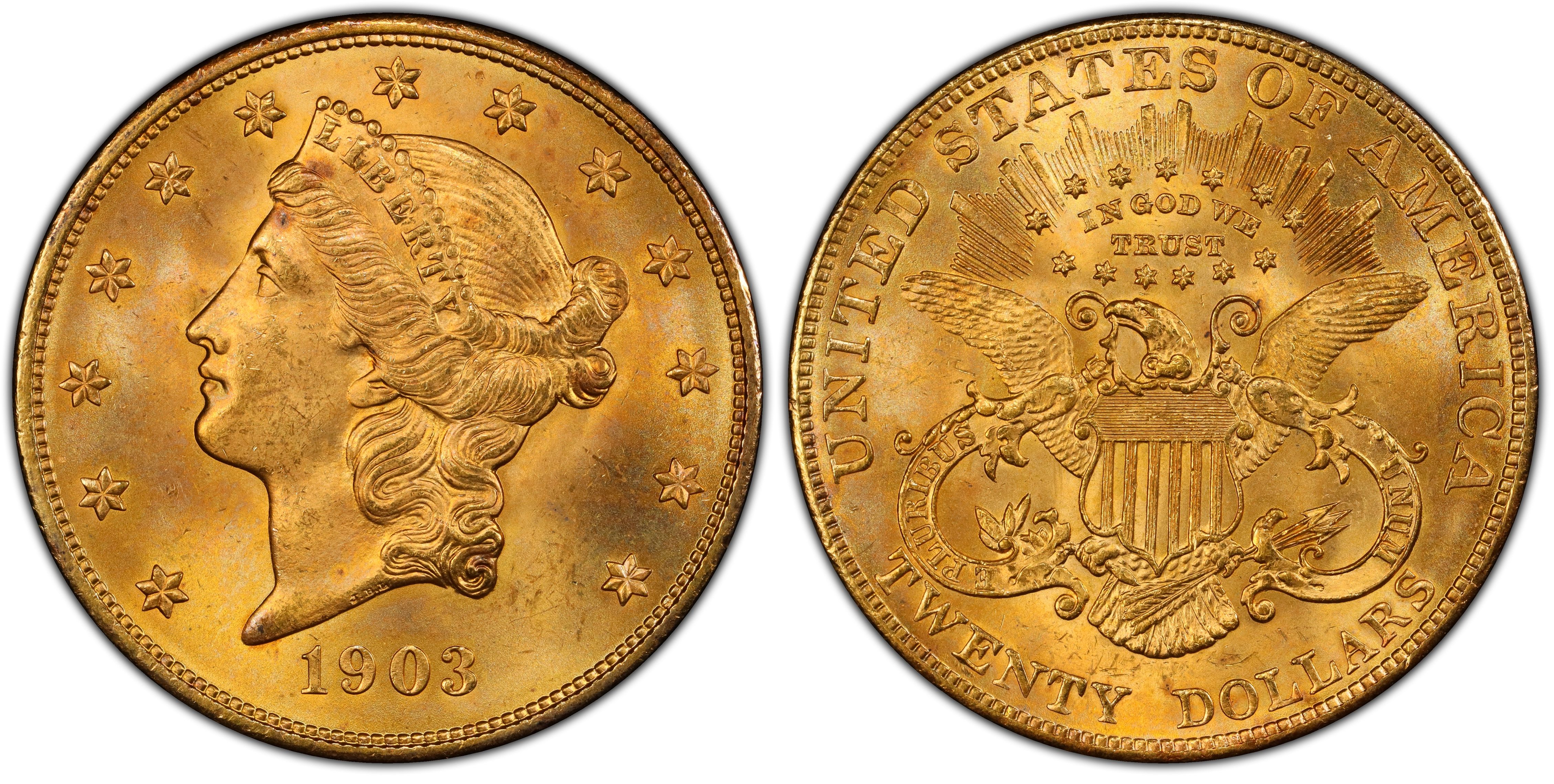 1903 $20 (Regular Strike) Liberty Head $20 - PCGS CoinFacts