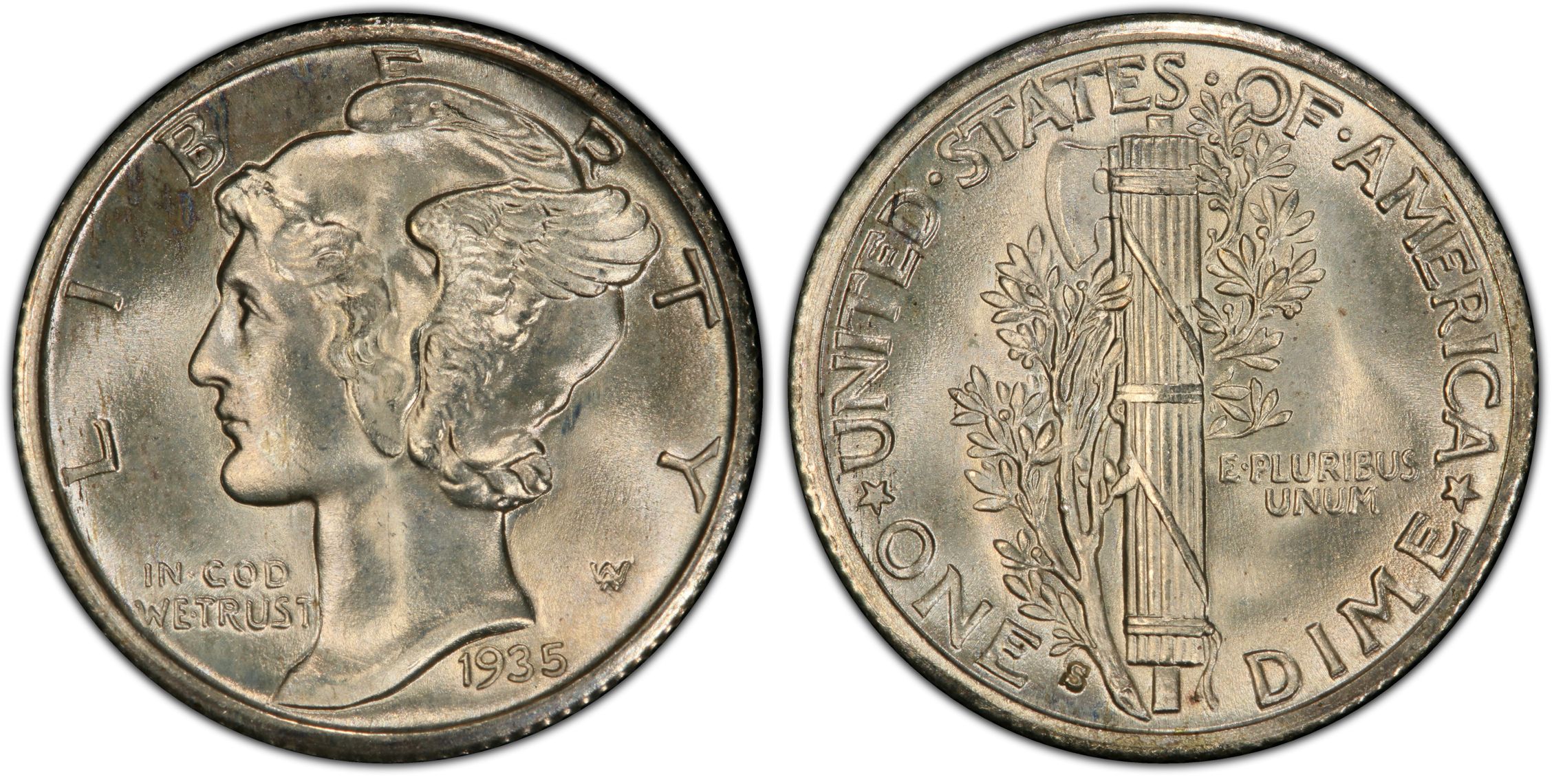 1935-S 10C (Regular Strike) Mercury Dime - PCGS CoinFacts