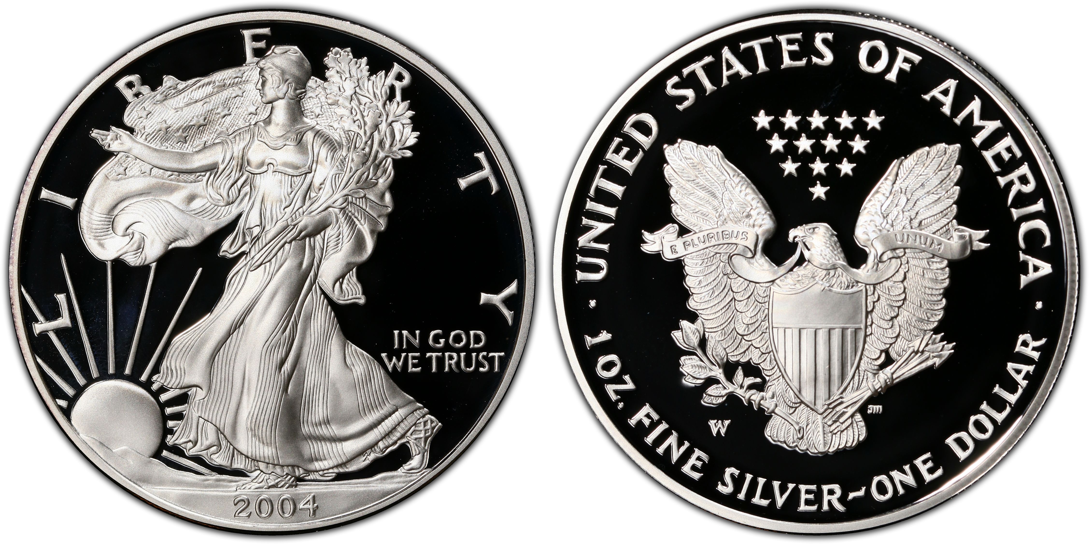 2004-W $1 Silver Eagle, DCAM (Proof) Silver Eagles - PCGS CoinFacts