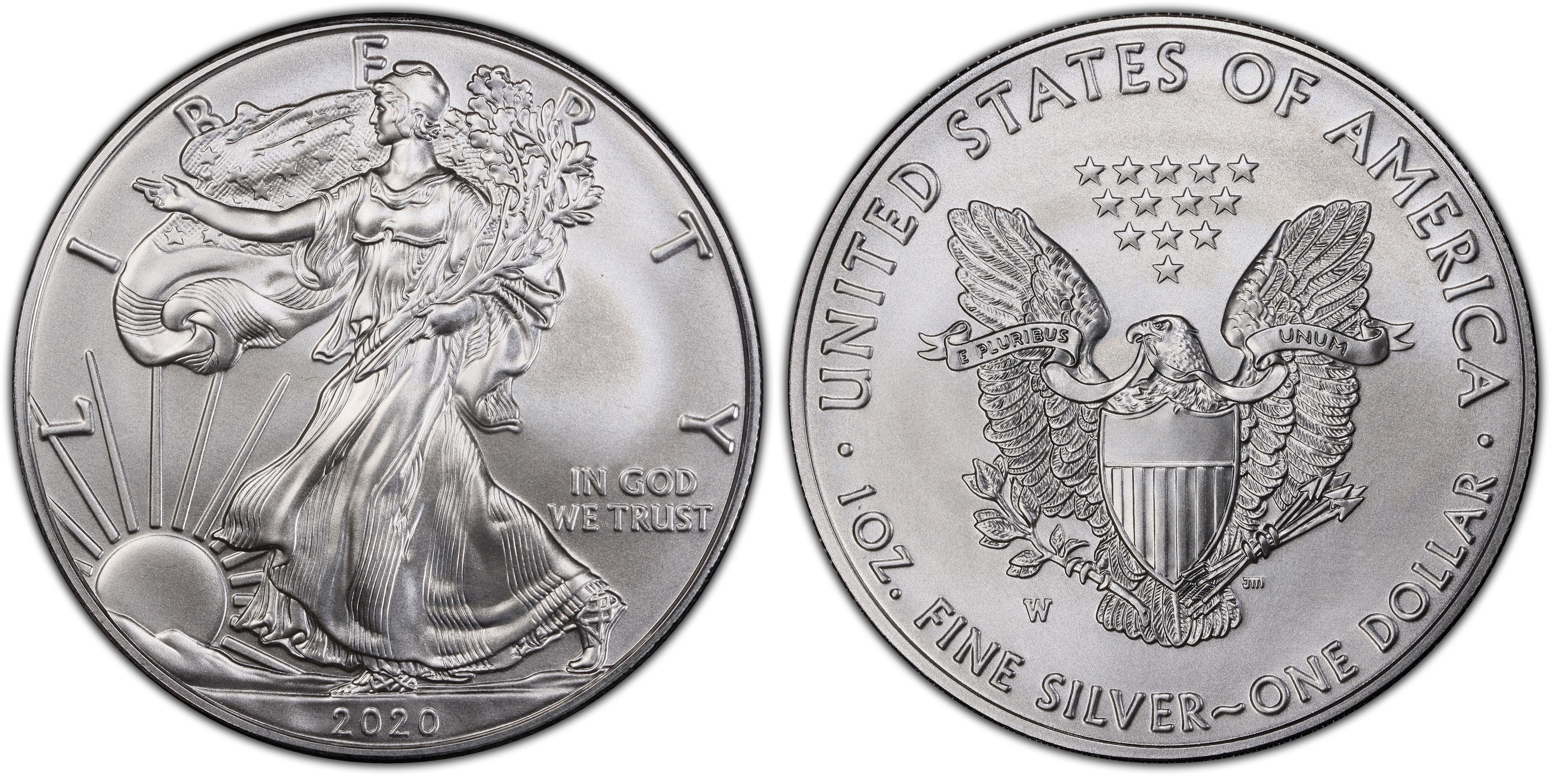 2020-W $1 Burnished Silver Eagle (Special Strike) Silver Eagles