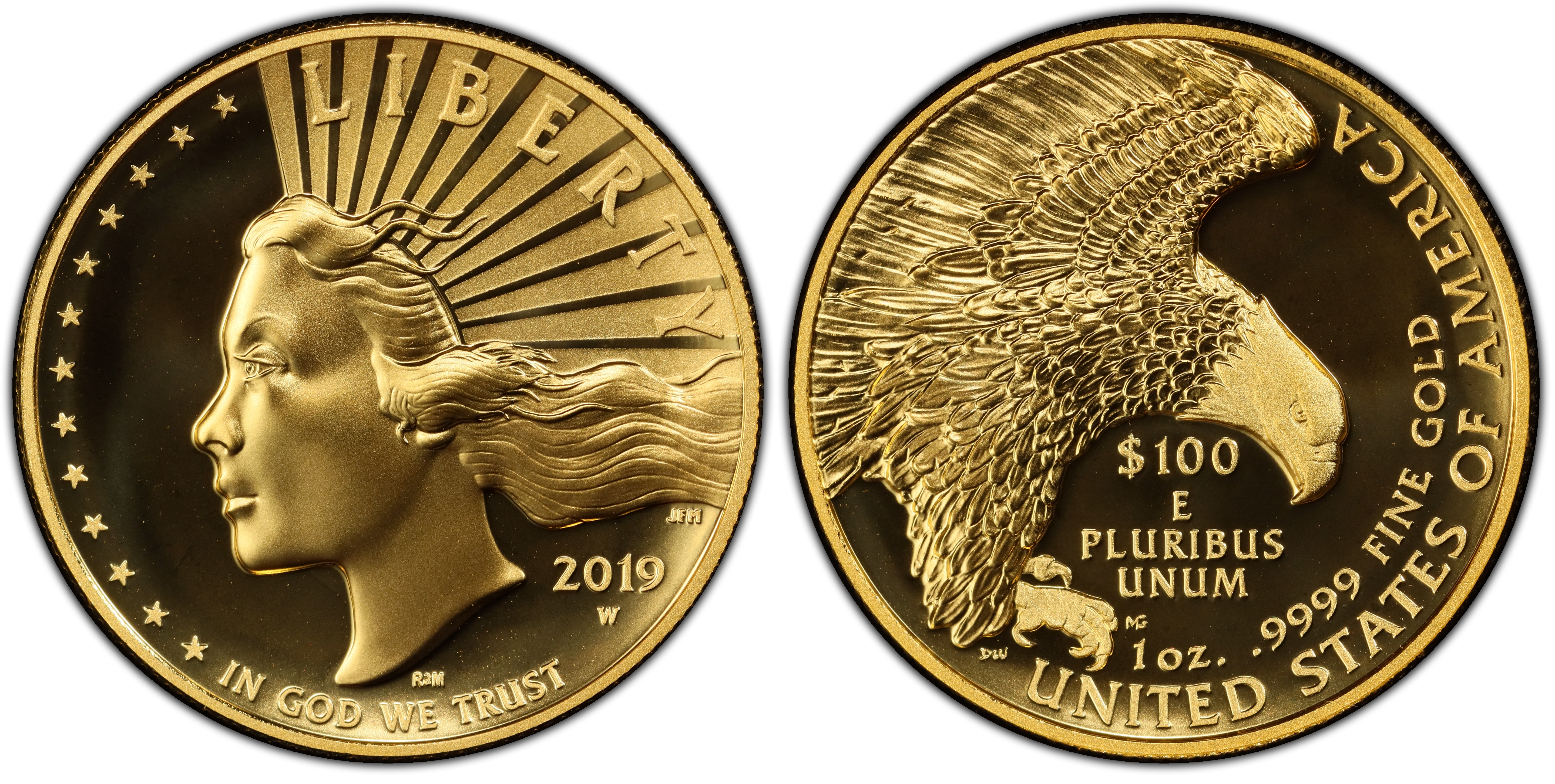 アンティークコイン 金貨 2019-W $100 Liberty Gold High Relief PCGS