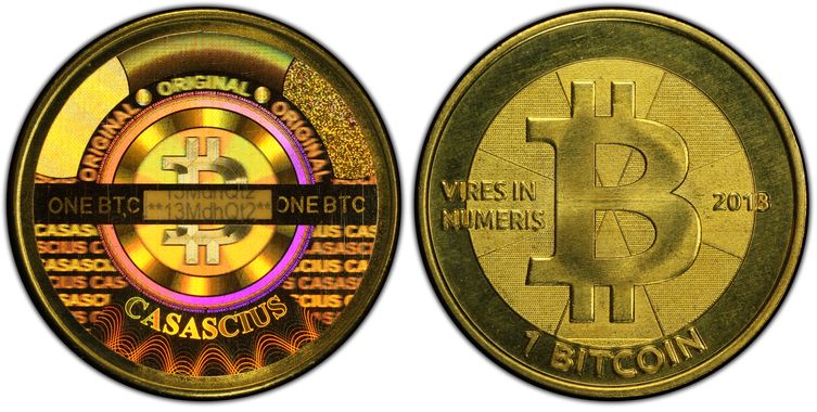 2013 casascius brass bitcoin