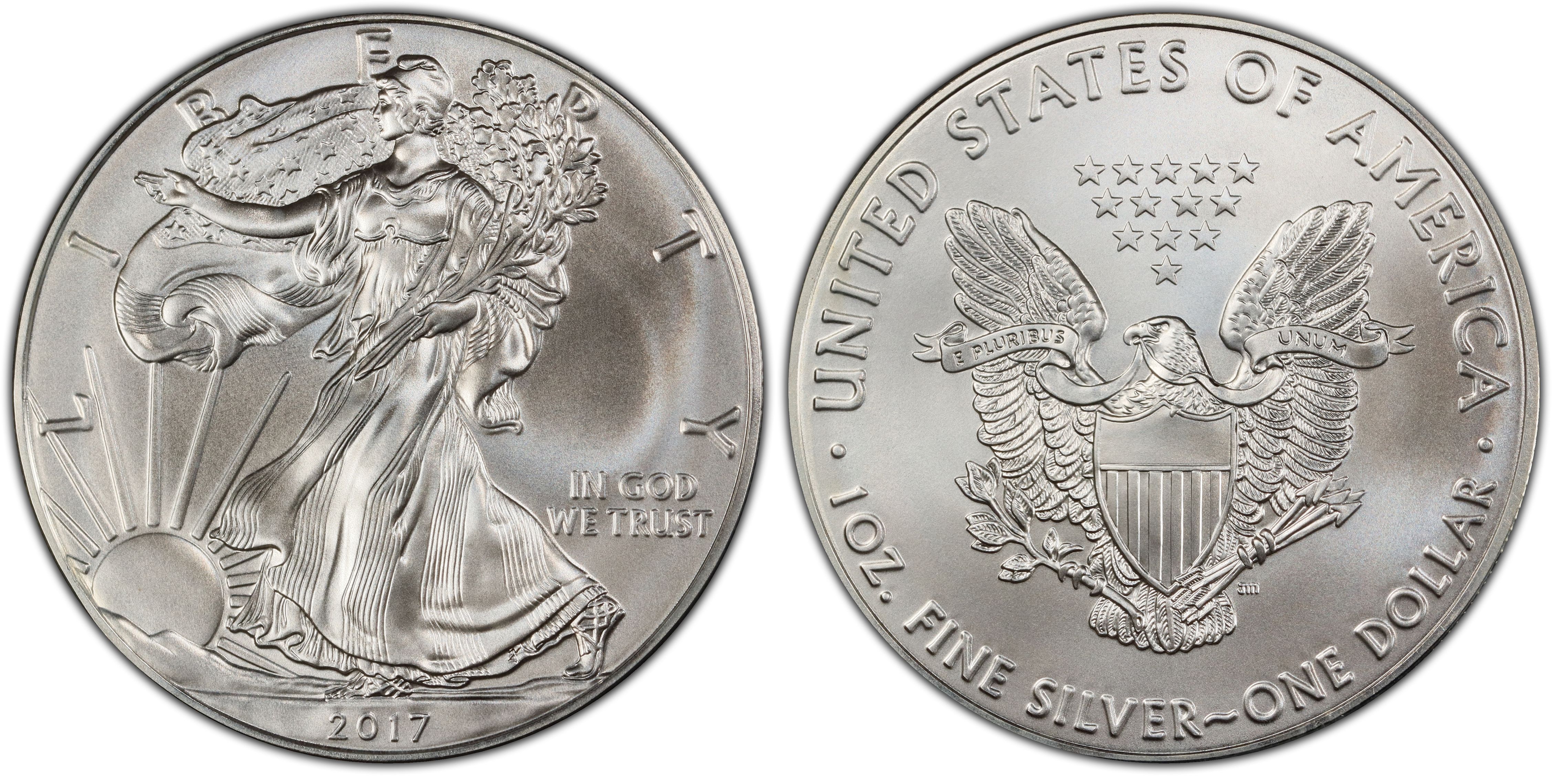 2017 $1 Silver Eagle First Strike (Regular Strike) Silver Eagles 