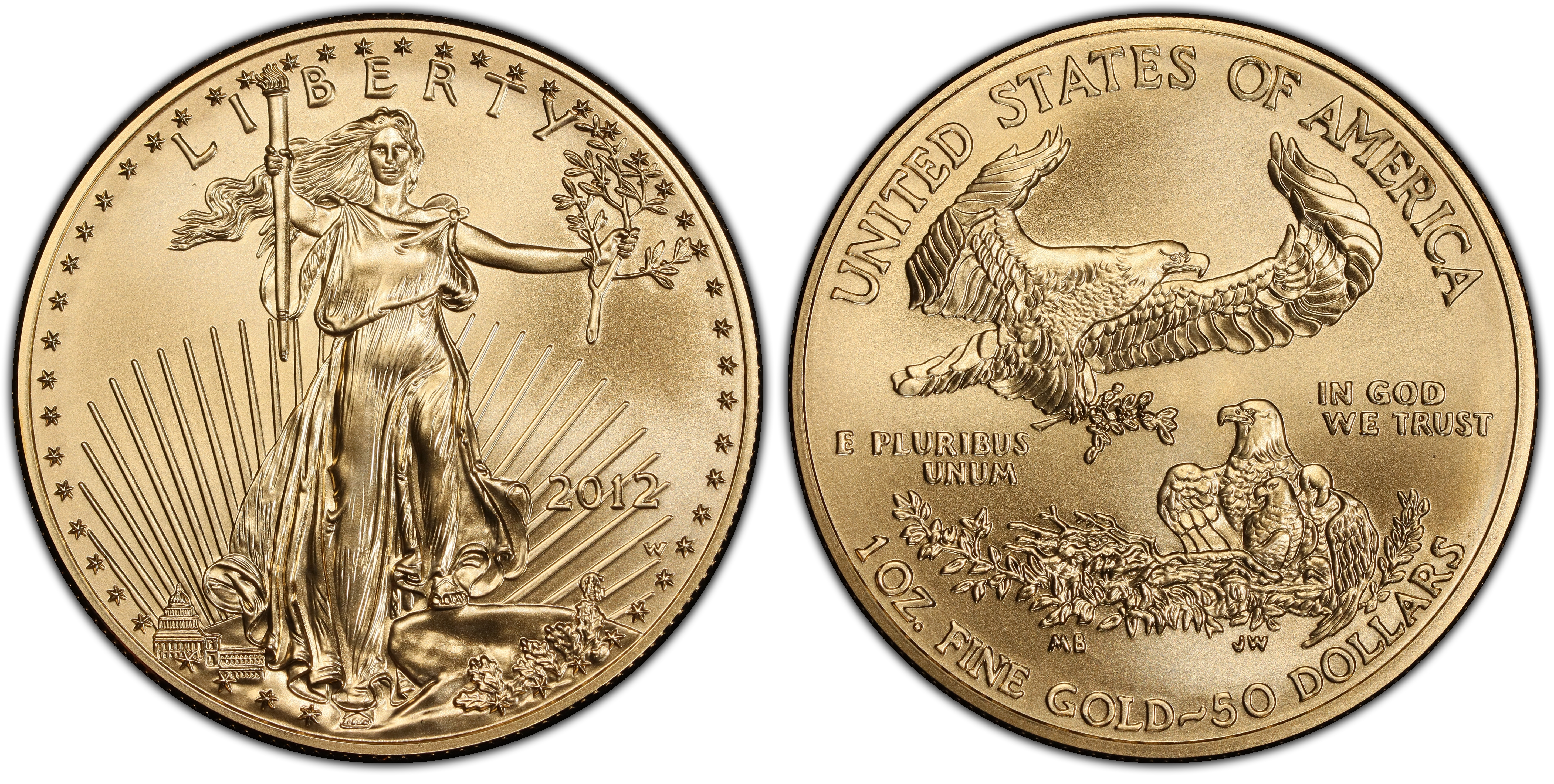 2012-W $50 Burnished Gold Eagle (Special Strike) Gold Eagles