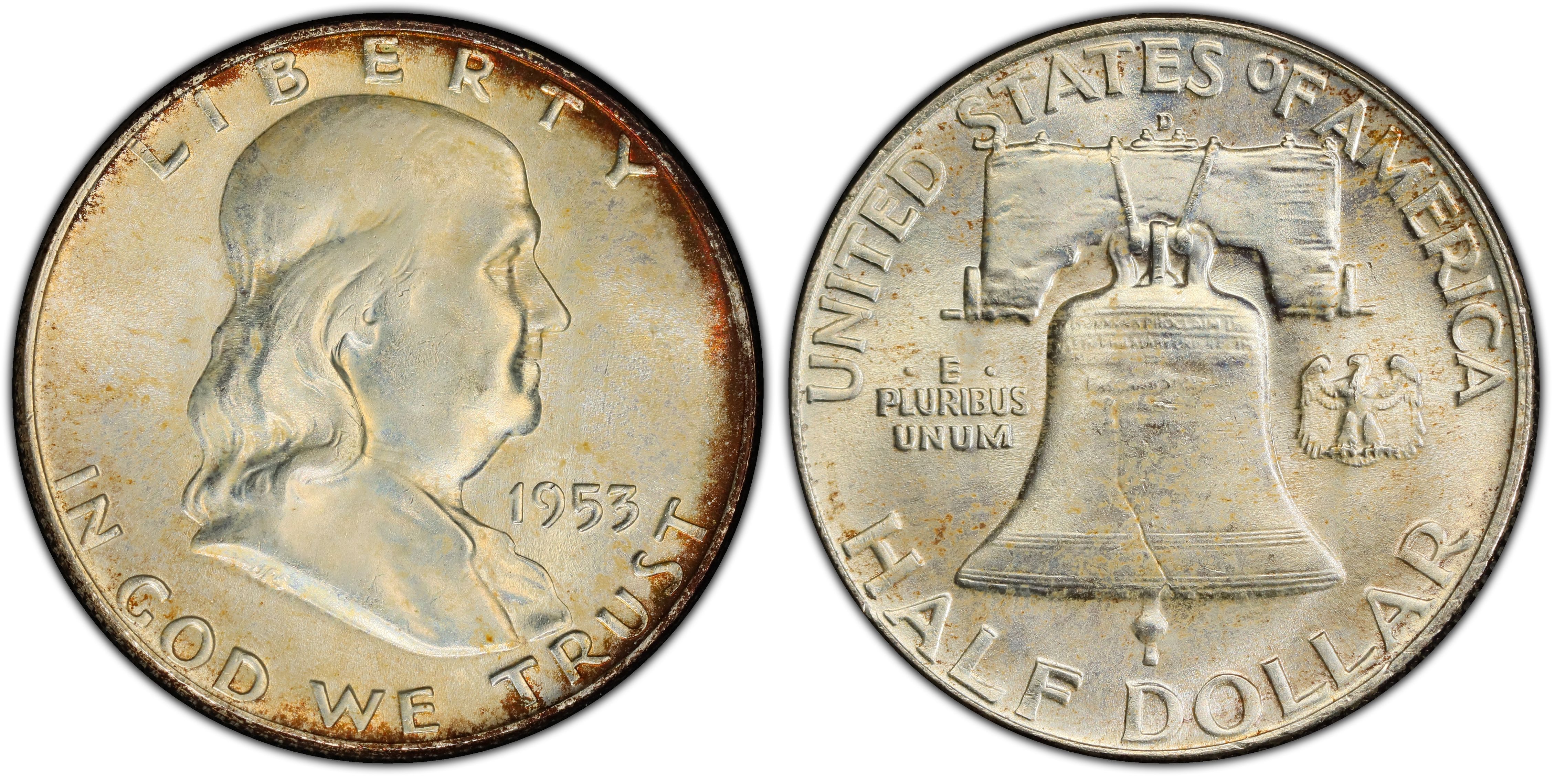 1953-D 50C, FBL (Regular Strike) Franklin Half Dollar - PCGS CoinFacts