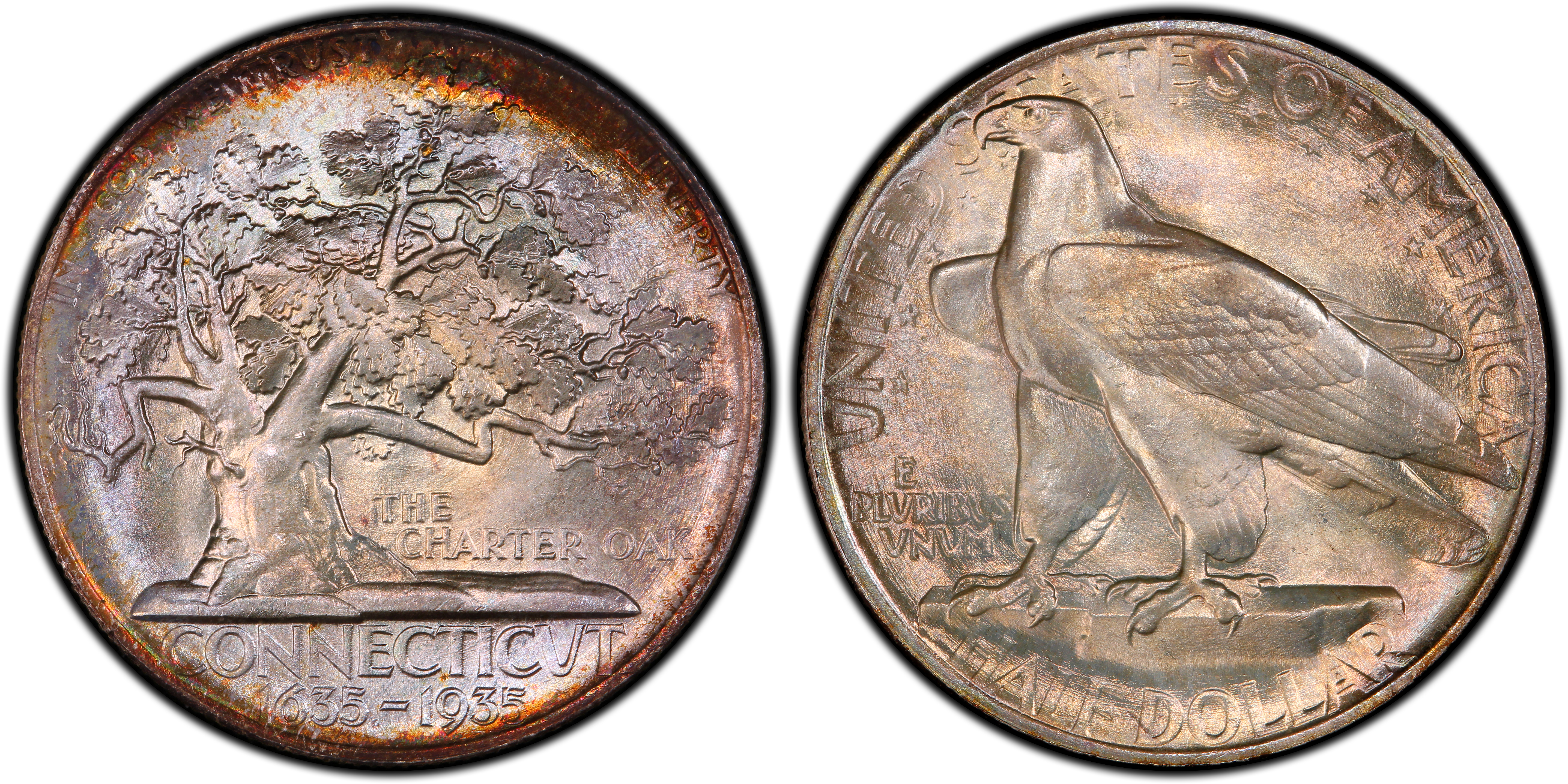 1935 50C Connecticut (Regular Strike) Silver Commemorative - PCGS