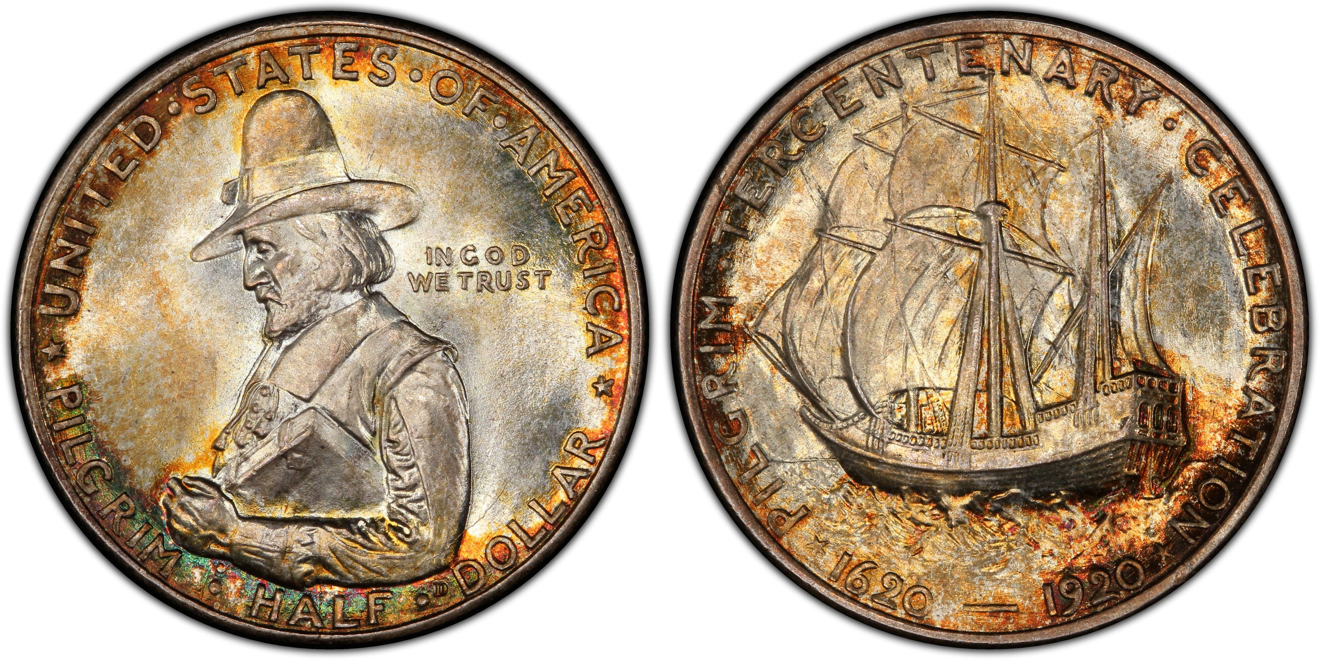 1920 50C Pilgrim (Regular Strike) Silver Commemorative - PCGS