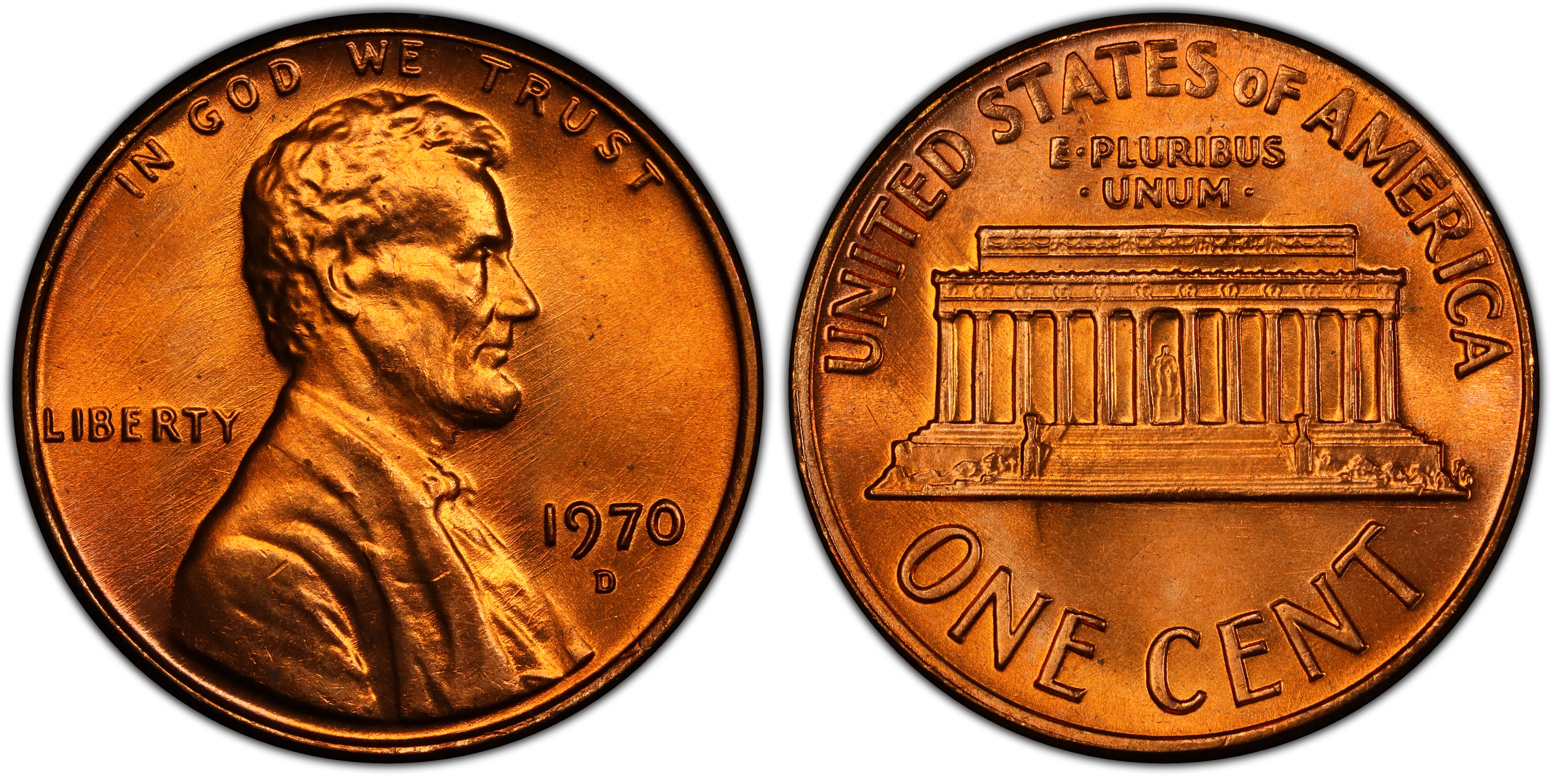 1970-D 1C, RD (Regular Strike) Lincoln Cent (Modern) - PCGS CoinFacts