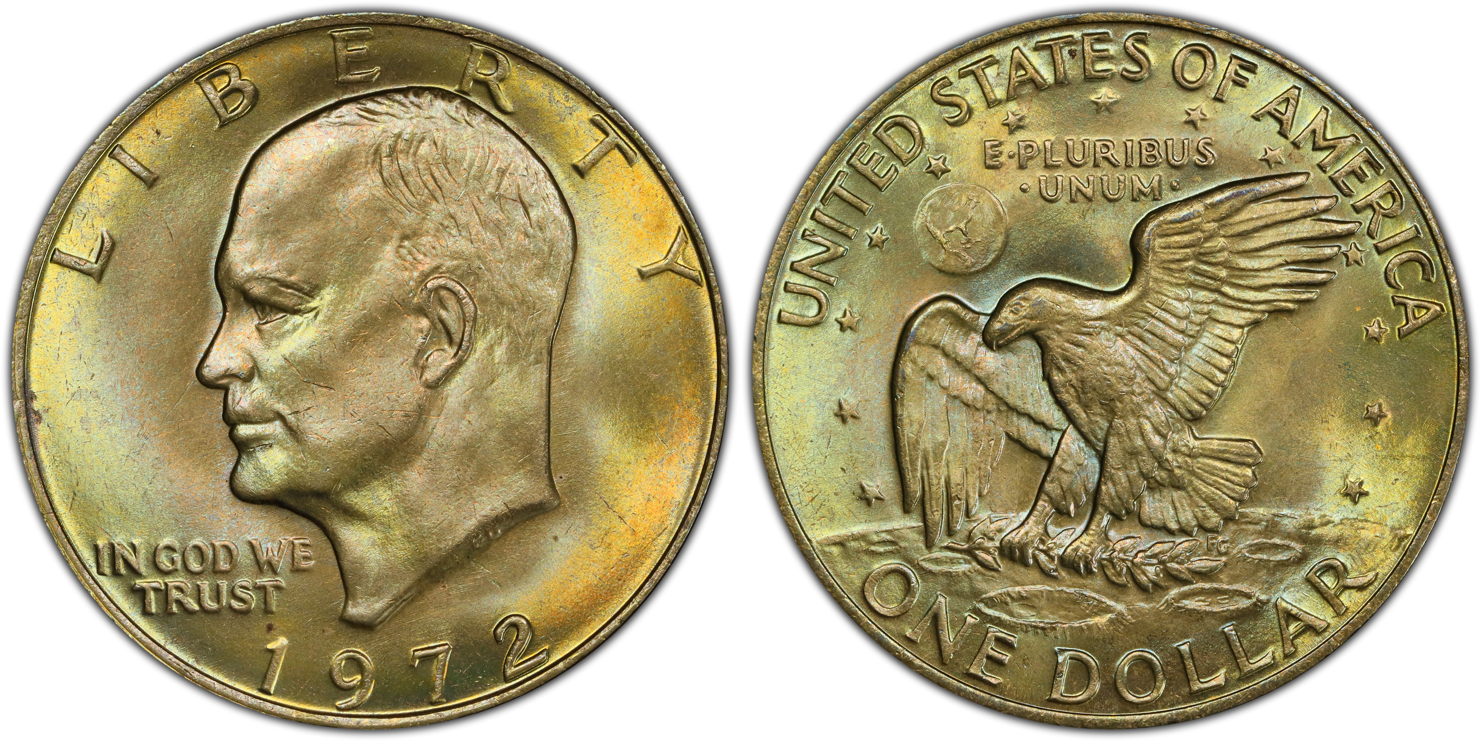 1972 1 Type 1 Regular Strike Ike Dollar PCGS CoinFacts