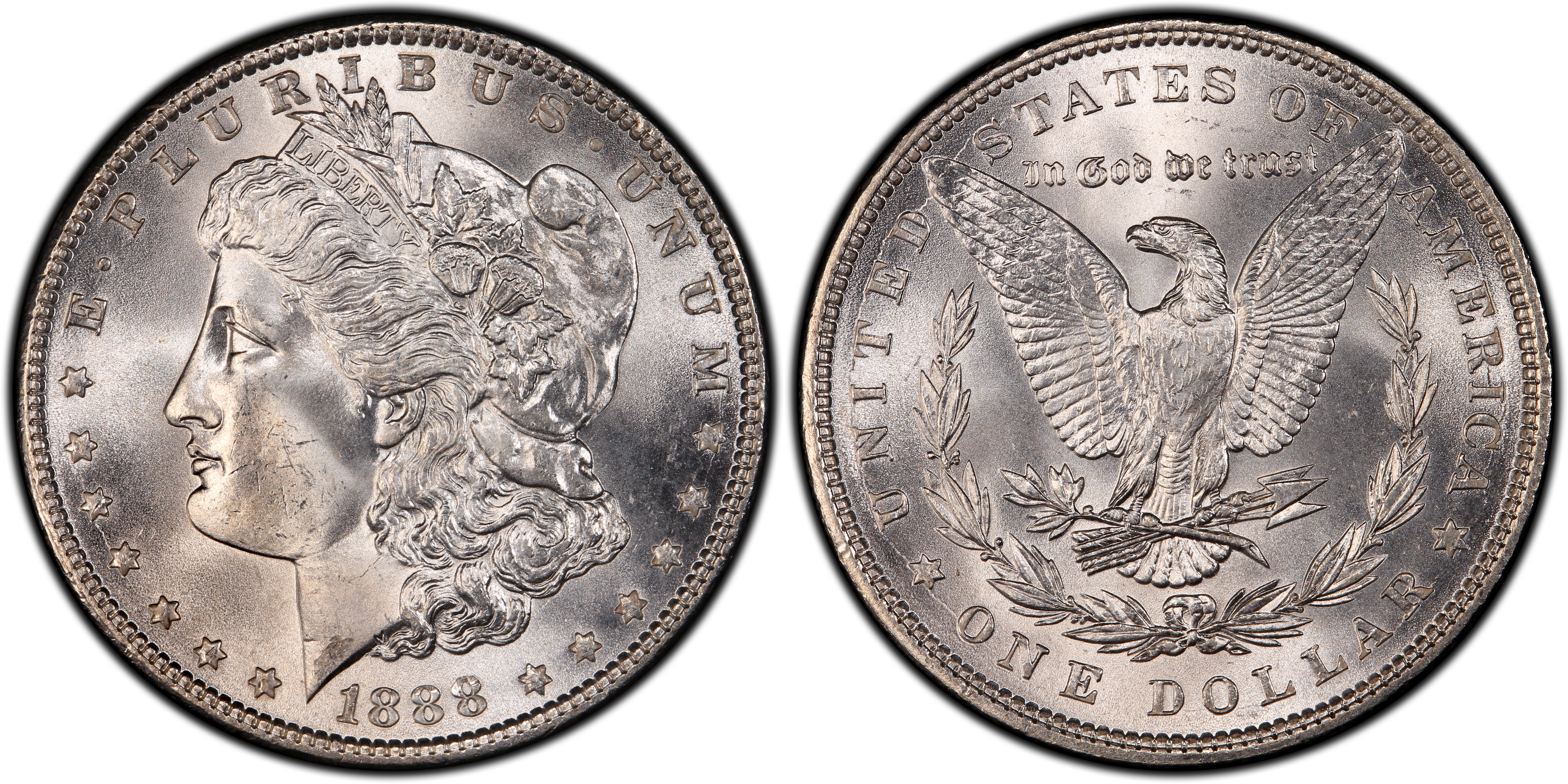 1888 1 Regular Strike Morgan Dollar PCGS CoinFacts