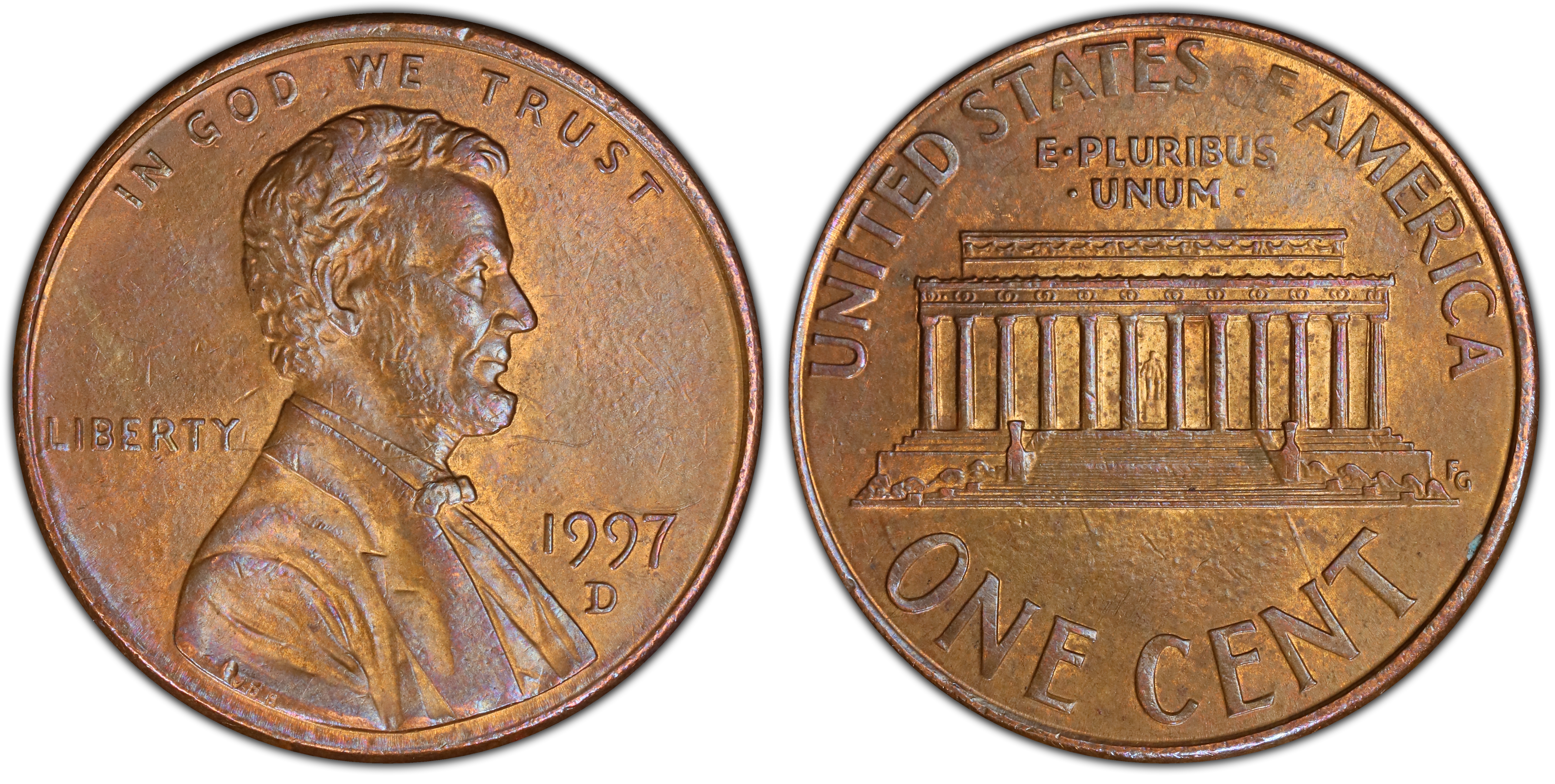 1997-D 1C, BN (Regular Strike) Lincoln Cent (Modern) - PCGS CoinFacts