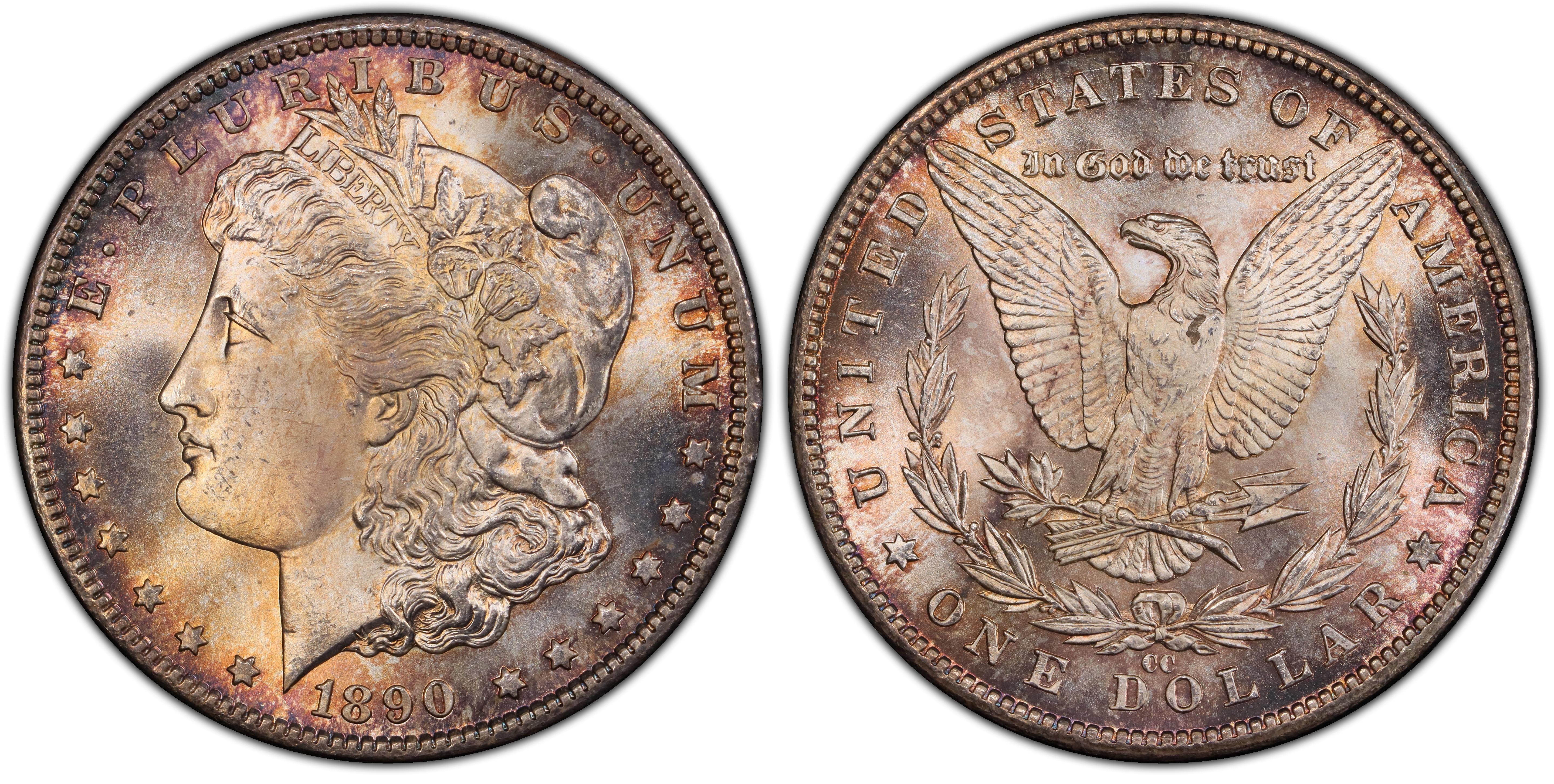 1890-CC $1 (Regular Strike) Morgan Dollar - PCGS CoinFacts