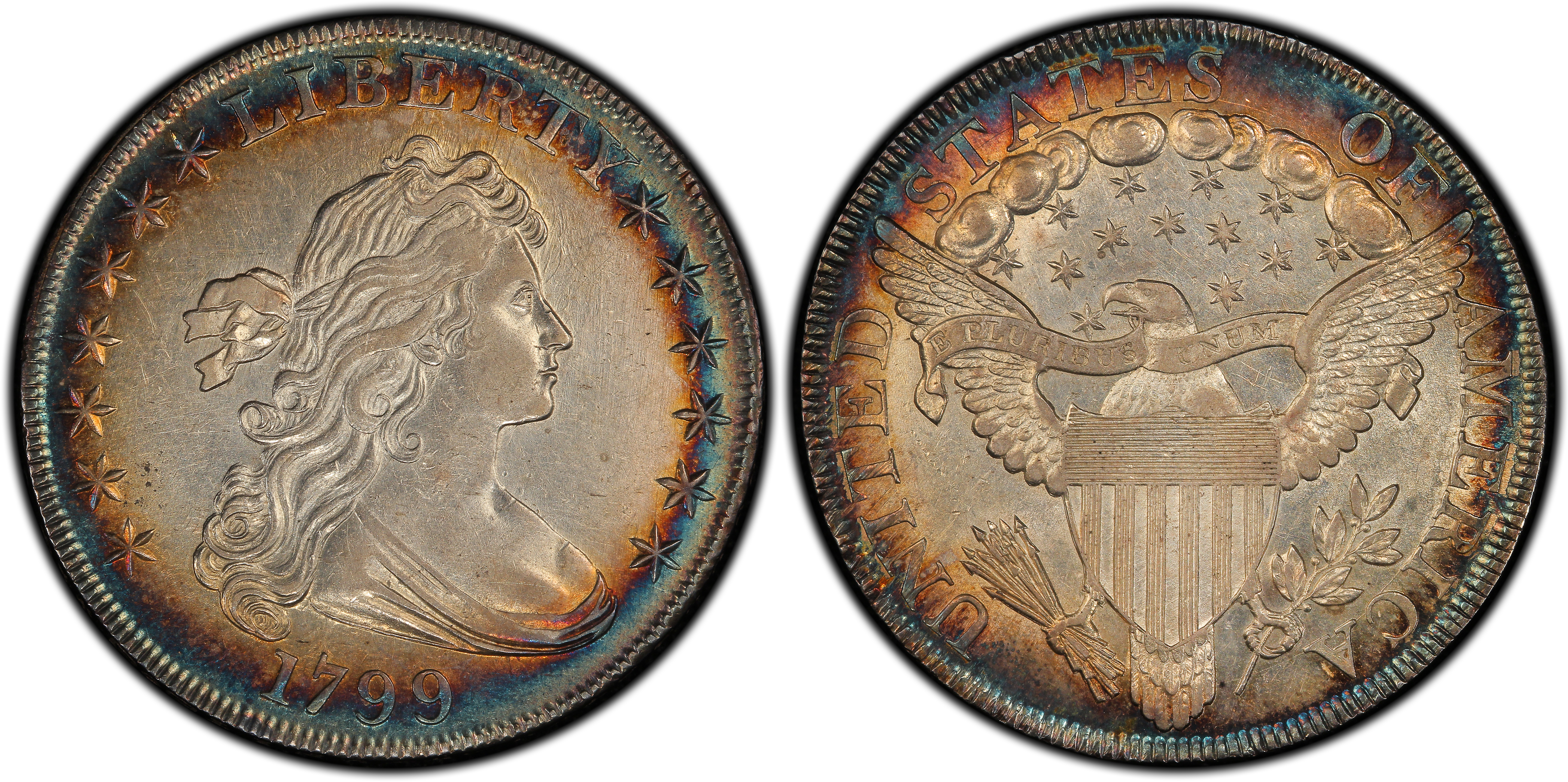 1799 $1 BB-156 (Regular Strike) Draped Bust Dollar - PCGS CoinFacts