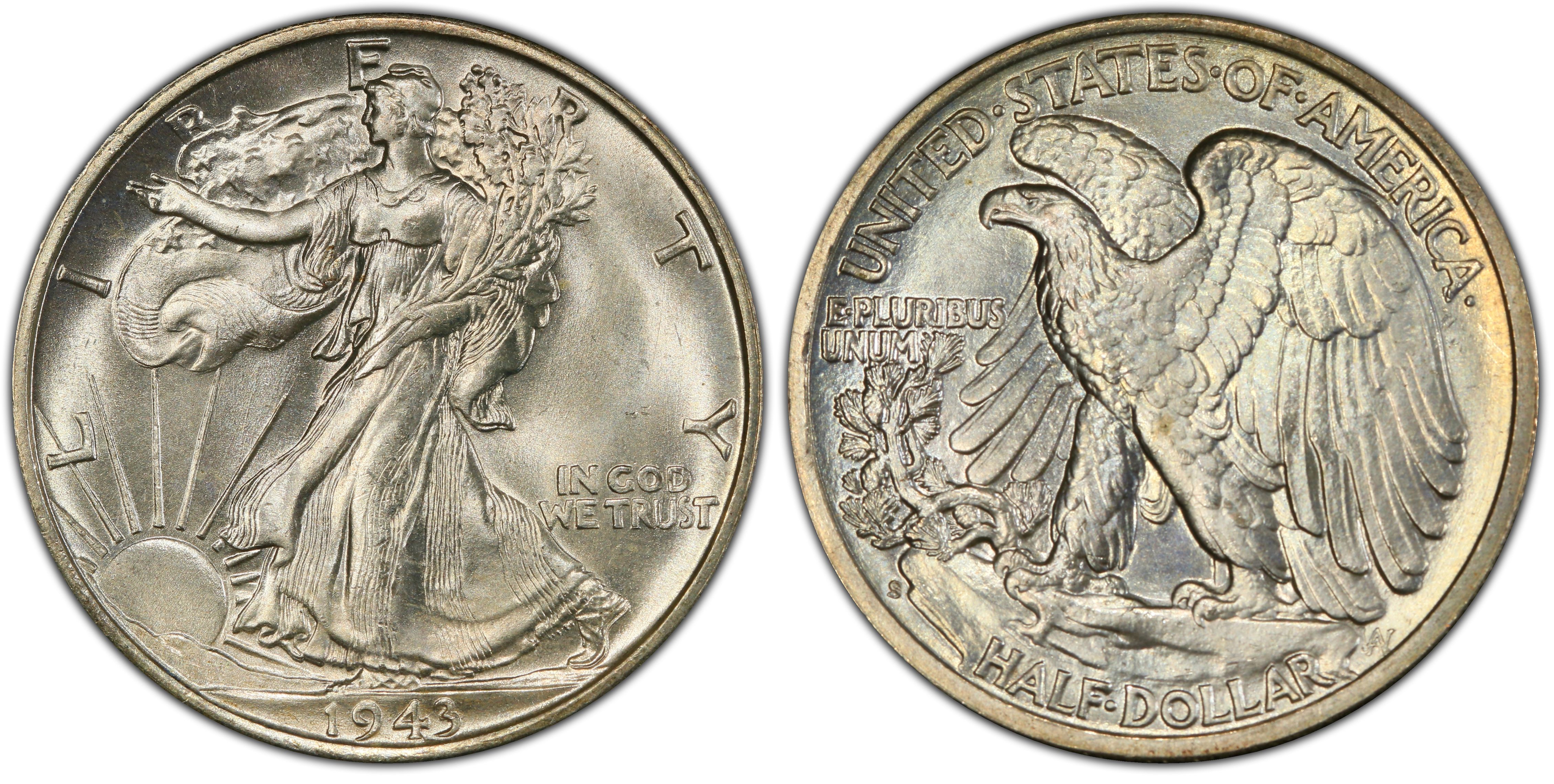 1943-S 50C (Regular Strike) Walking Liberty Half Dollar - PCGS