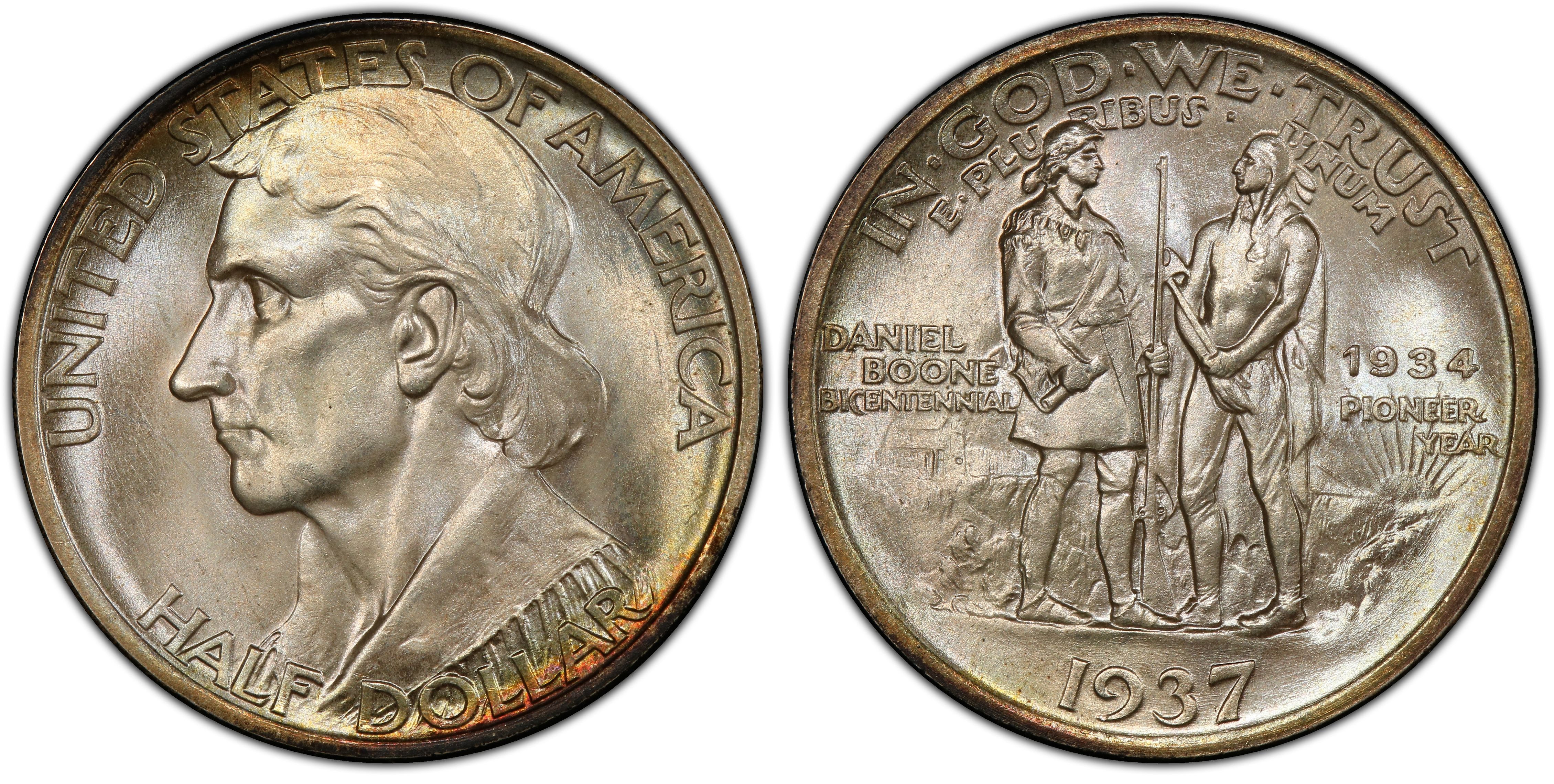 1937 50C Boone (Regular Strike) Silver Commemorative - PCGS CoinFacts