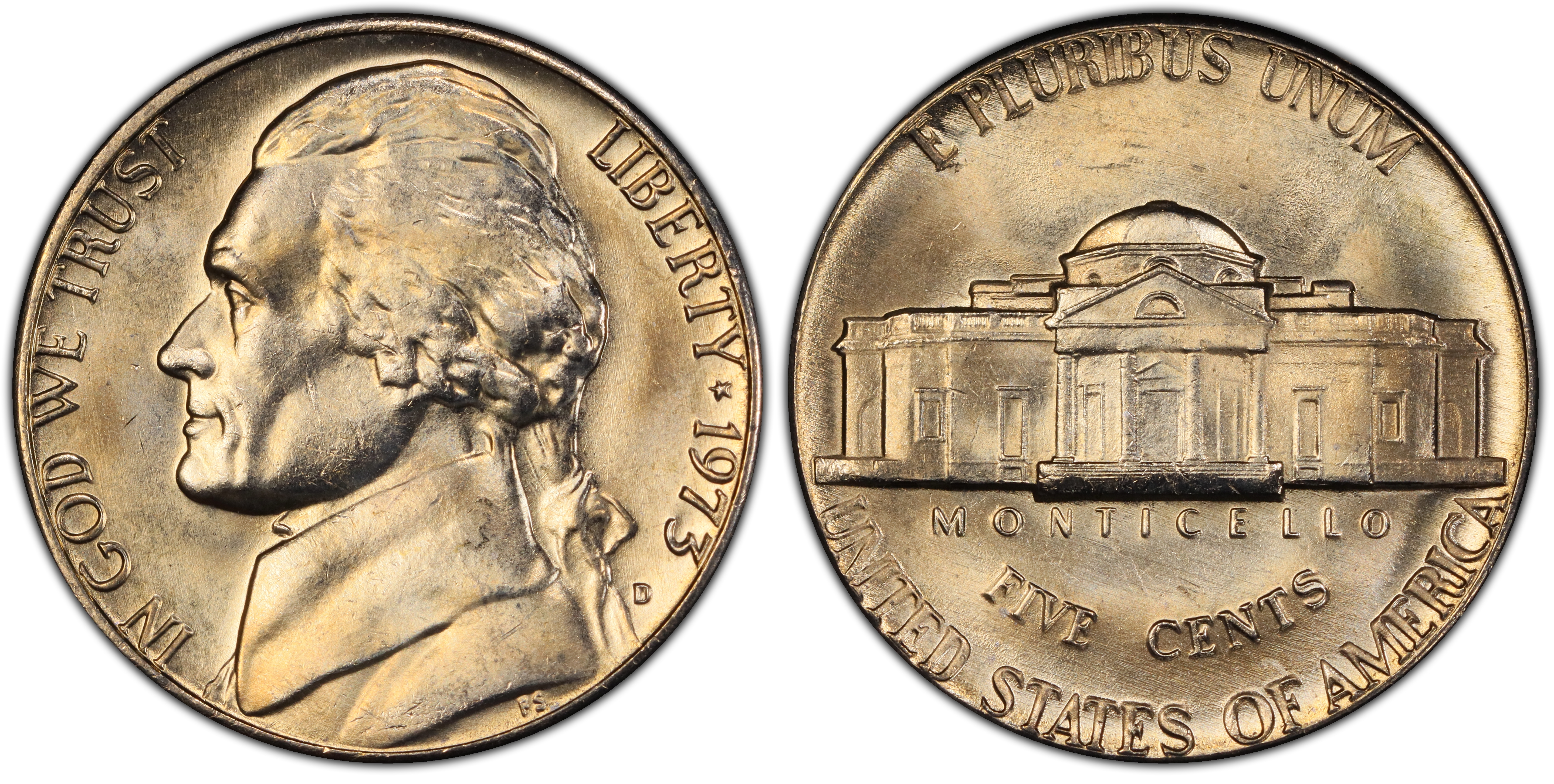 1973-D 5C (Regular Strike) Jefferson Nickel - PCGS CoinFacts