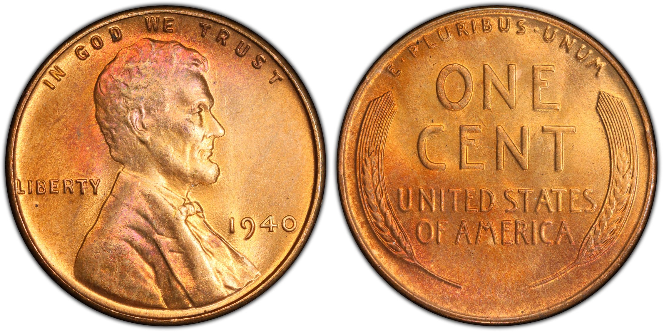 1940 1C, RB (Regular Strike) Lincoln Cent (Wheat Reverse) - PCGS CoinFacts