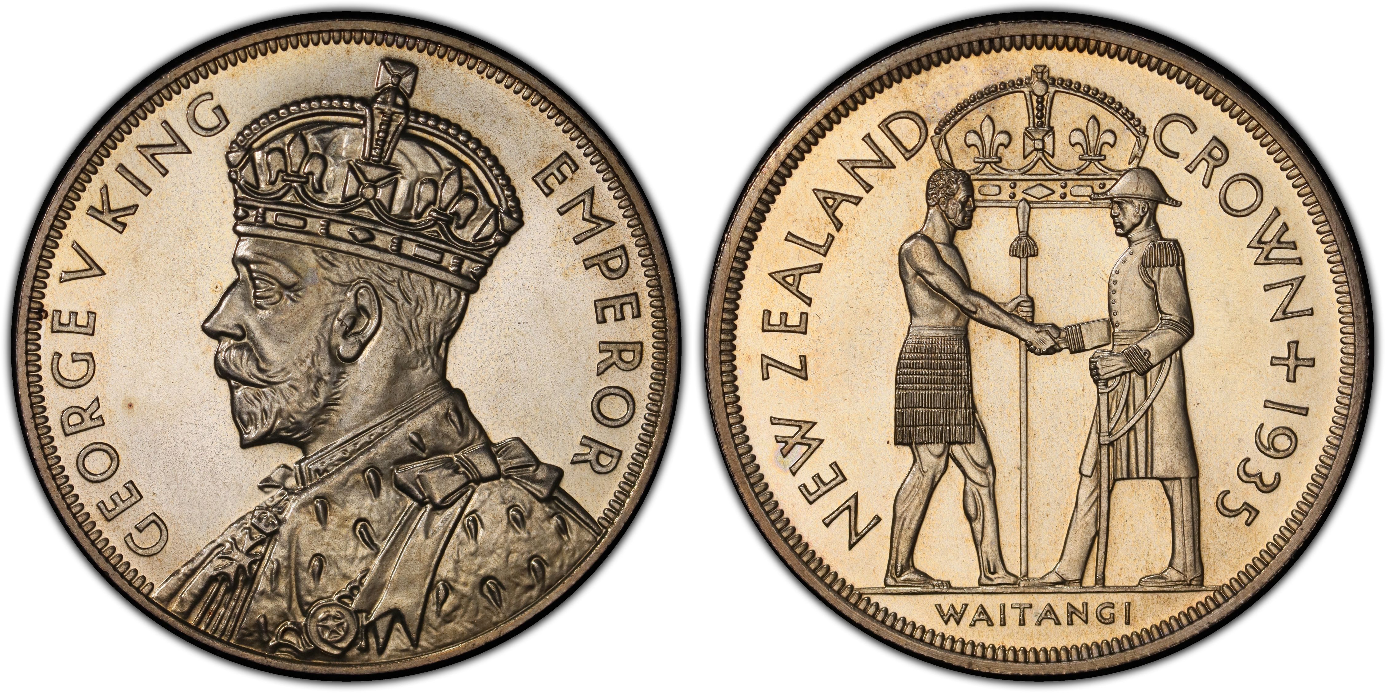 Crown Waitangi Proof Pcgs Valueview