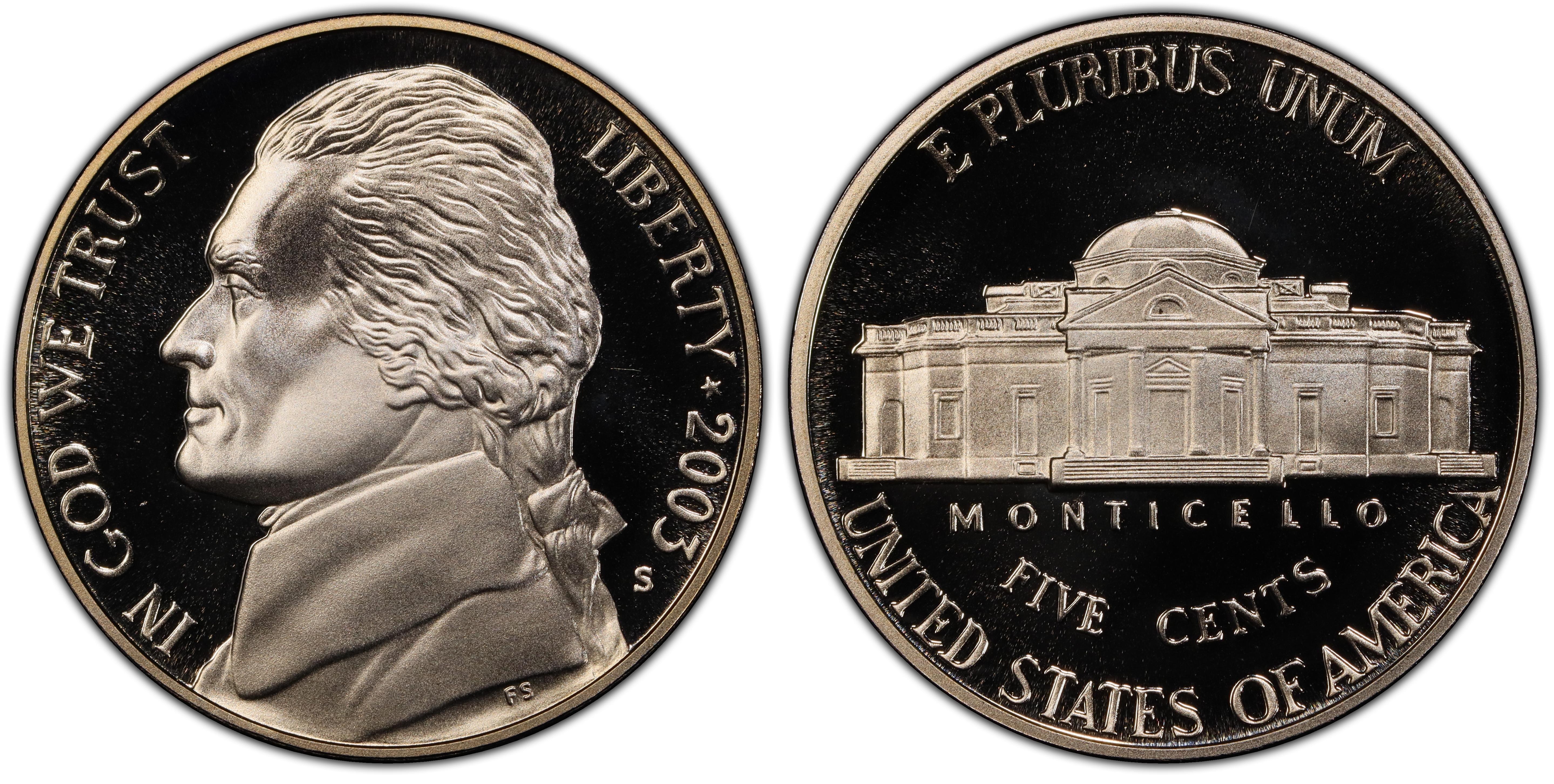 2003-S 5C, DCAM (Proof) Jefferson Nickel - PCGS CoinFacts