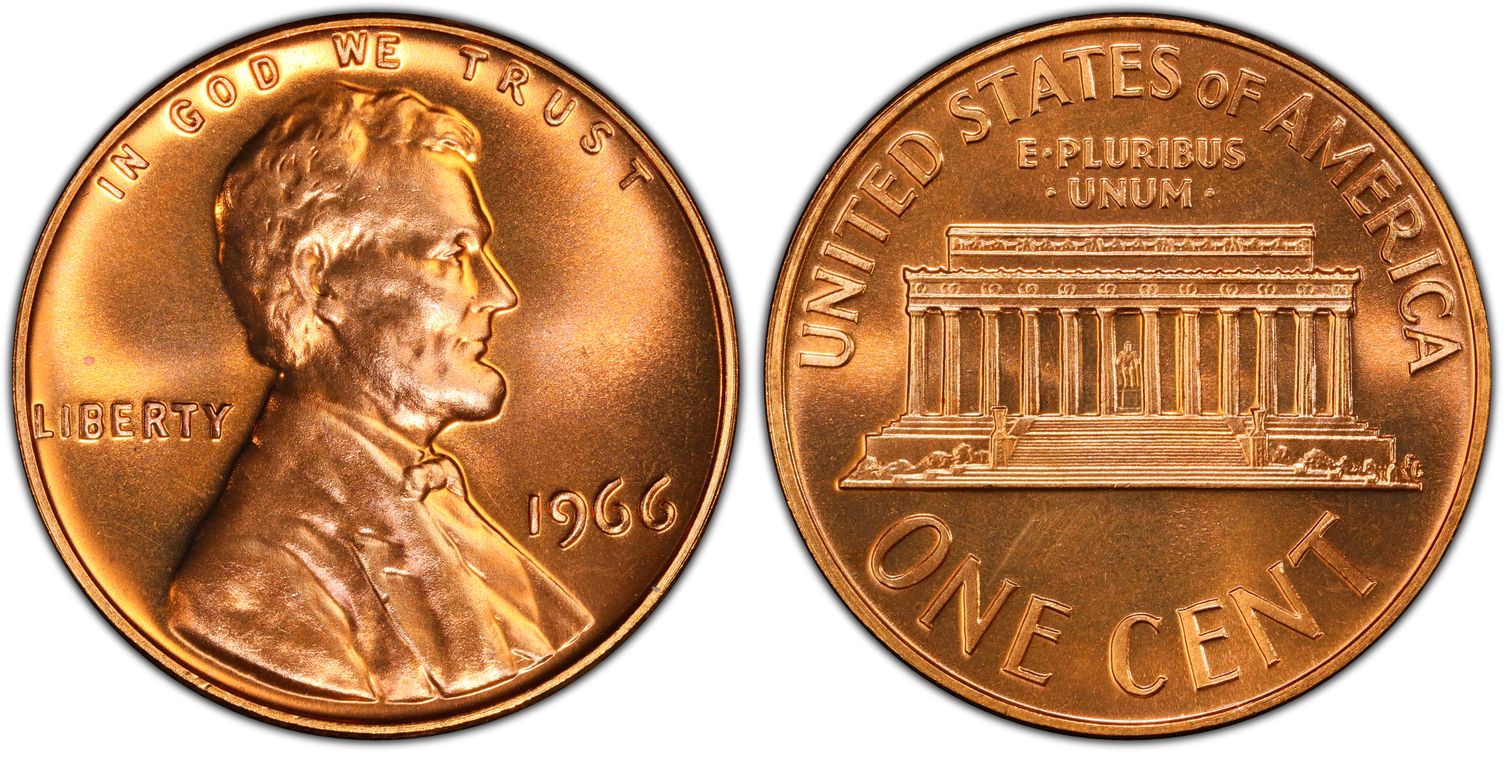 1966 1C SMS, RD (Special Strike) Lincoln Cent (Modern) - PCGS CoinFacts
