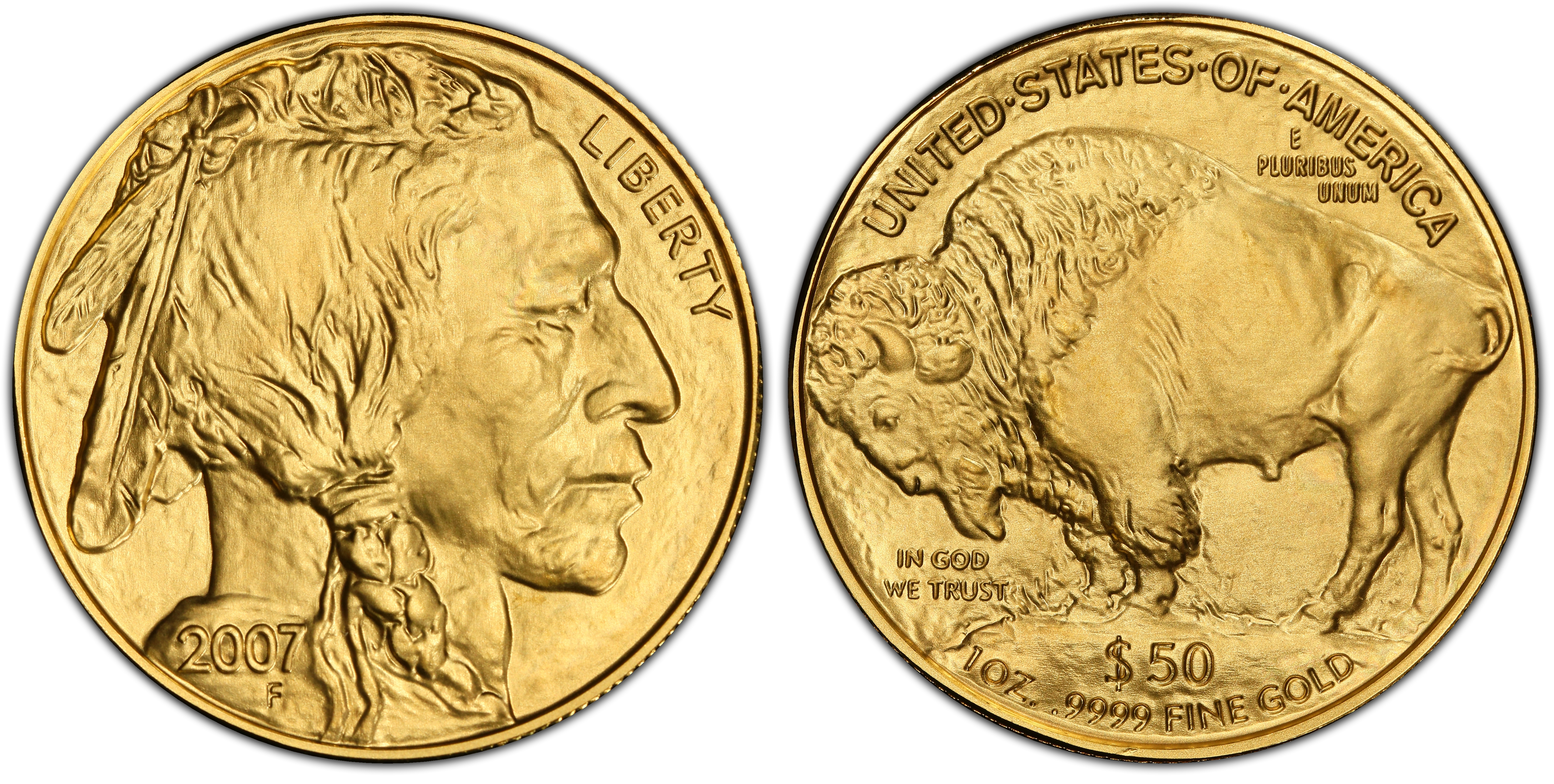 2007 $50 American Buffalo .9999 Fine Gold (Regular Strike) Gold