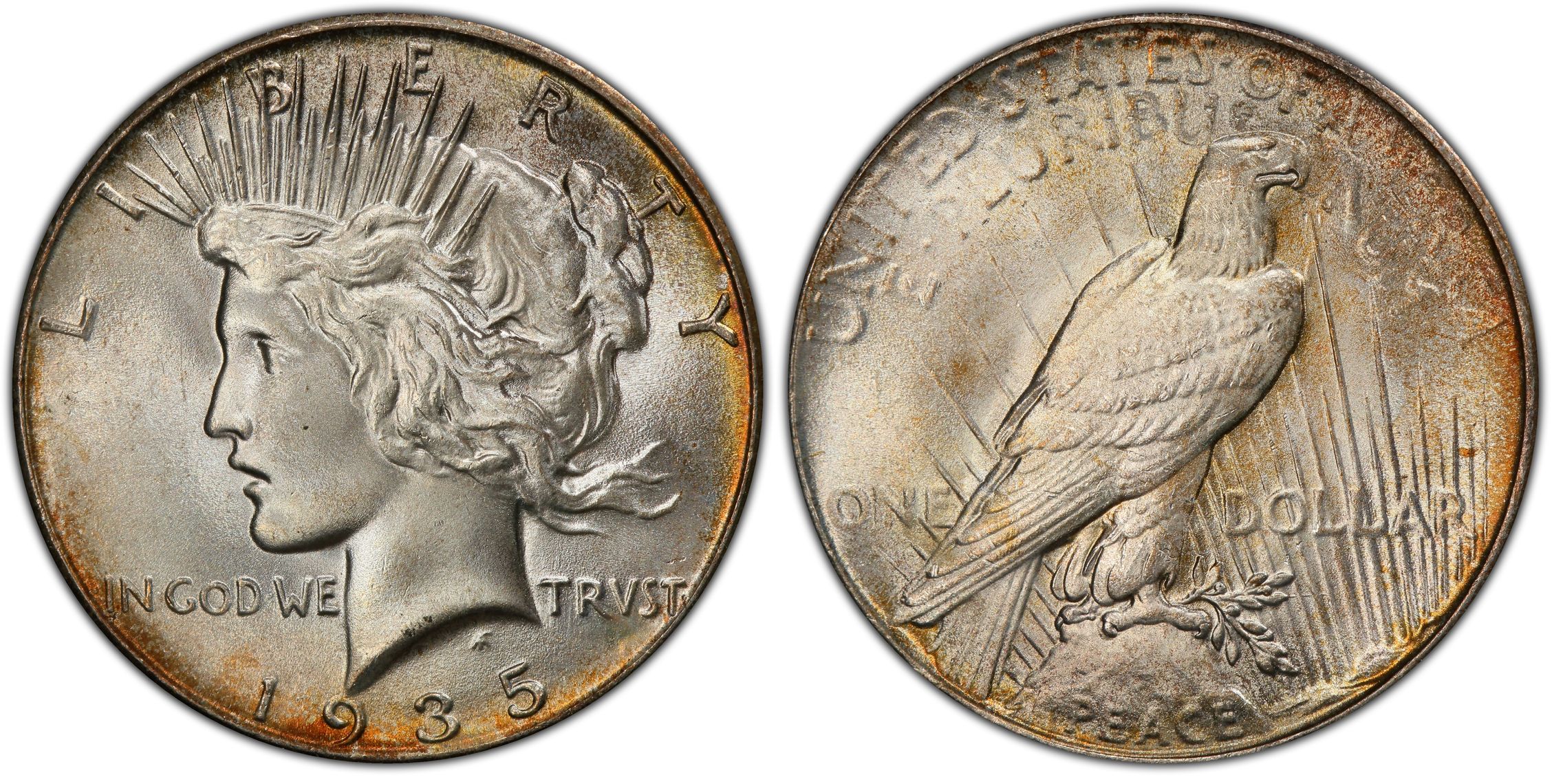 1935 1 Regular Strike Peace Dollar PCGS CoinFacts