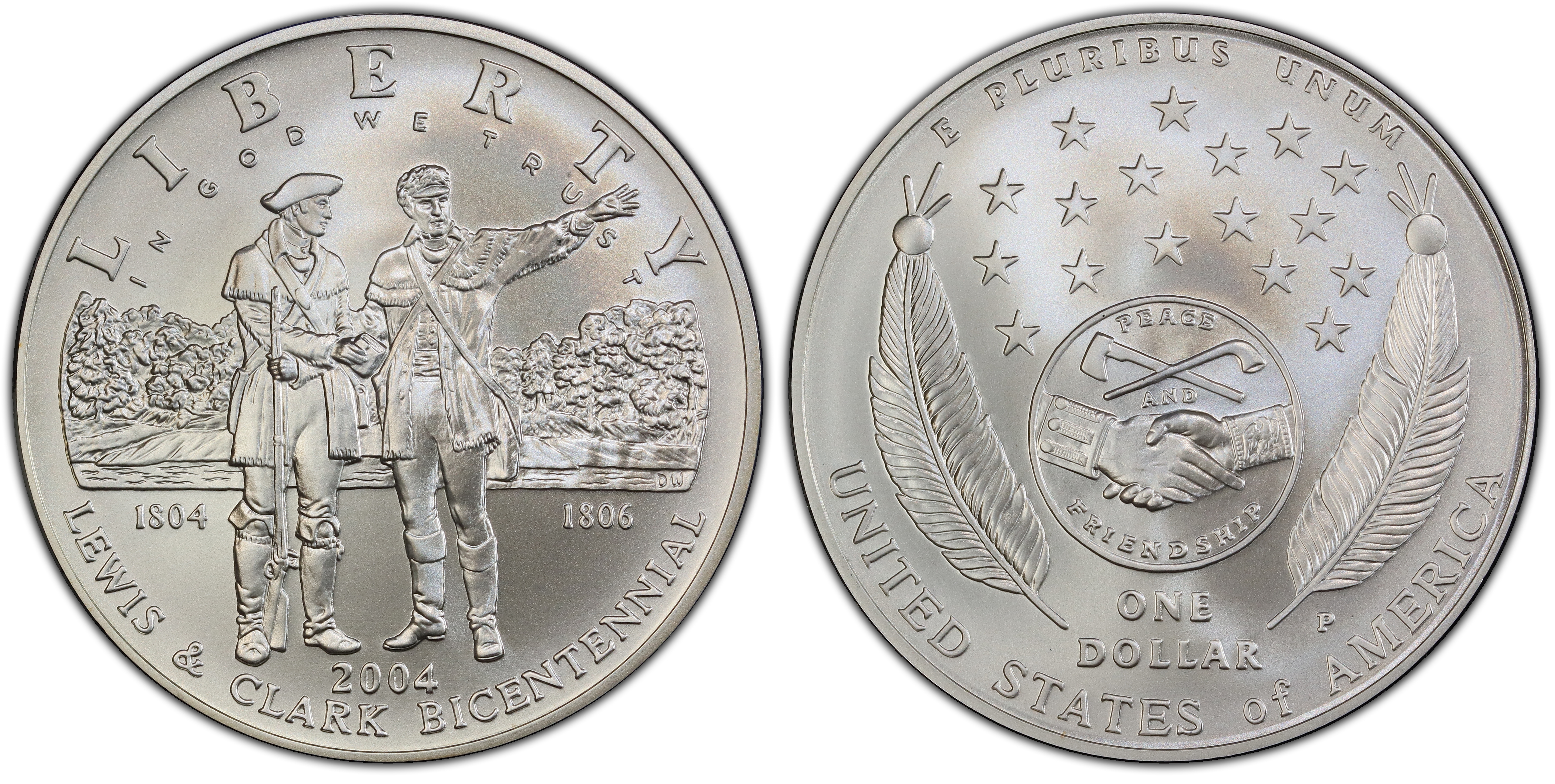 2004 P 1 Lewis Clark Regular Strike Modern Silver and Clad