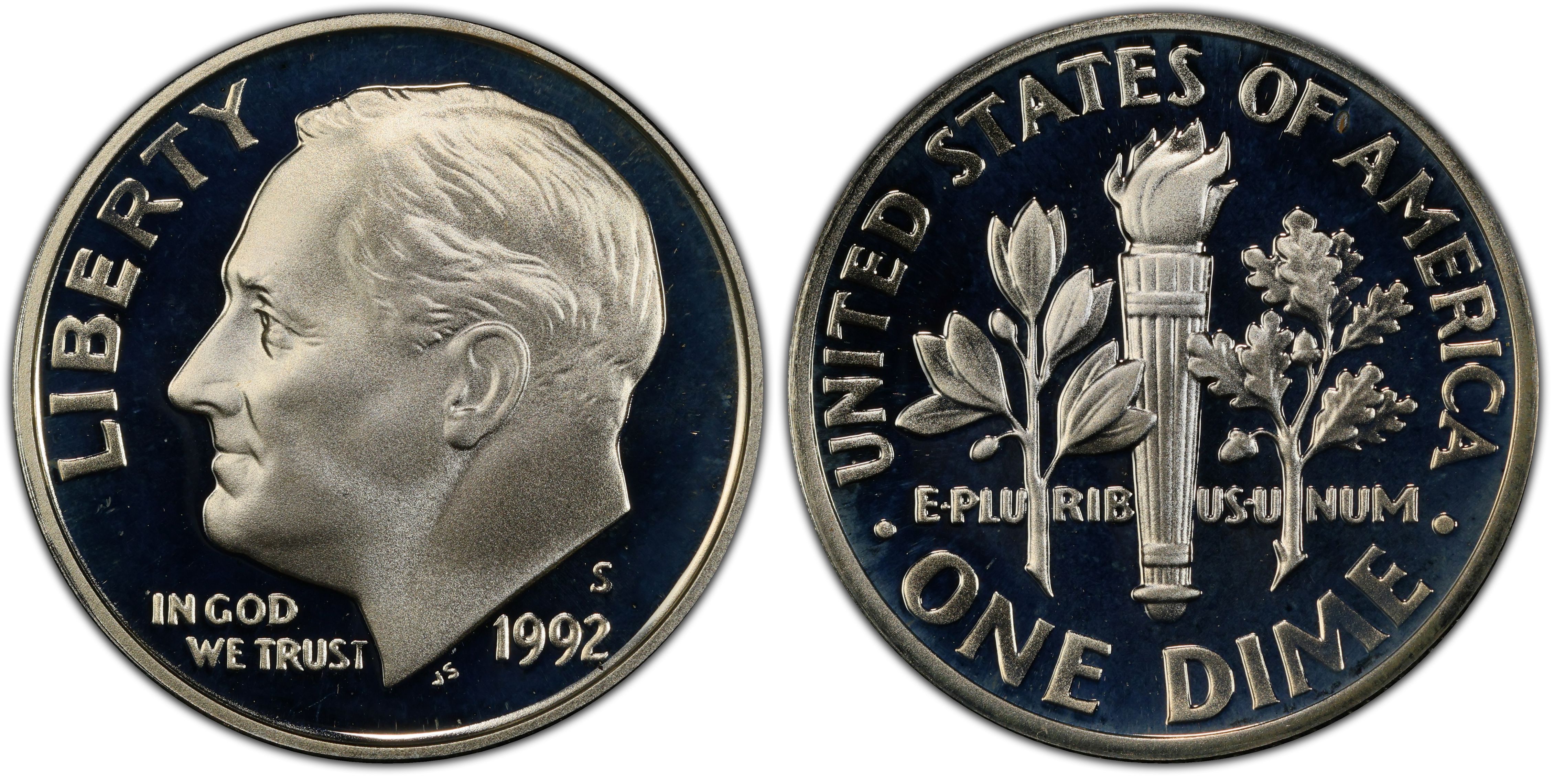 1992-S 10C Silver, DCAM (Proof) Roosevelt Dime - PCGS CoinFacts