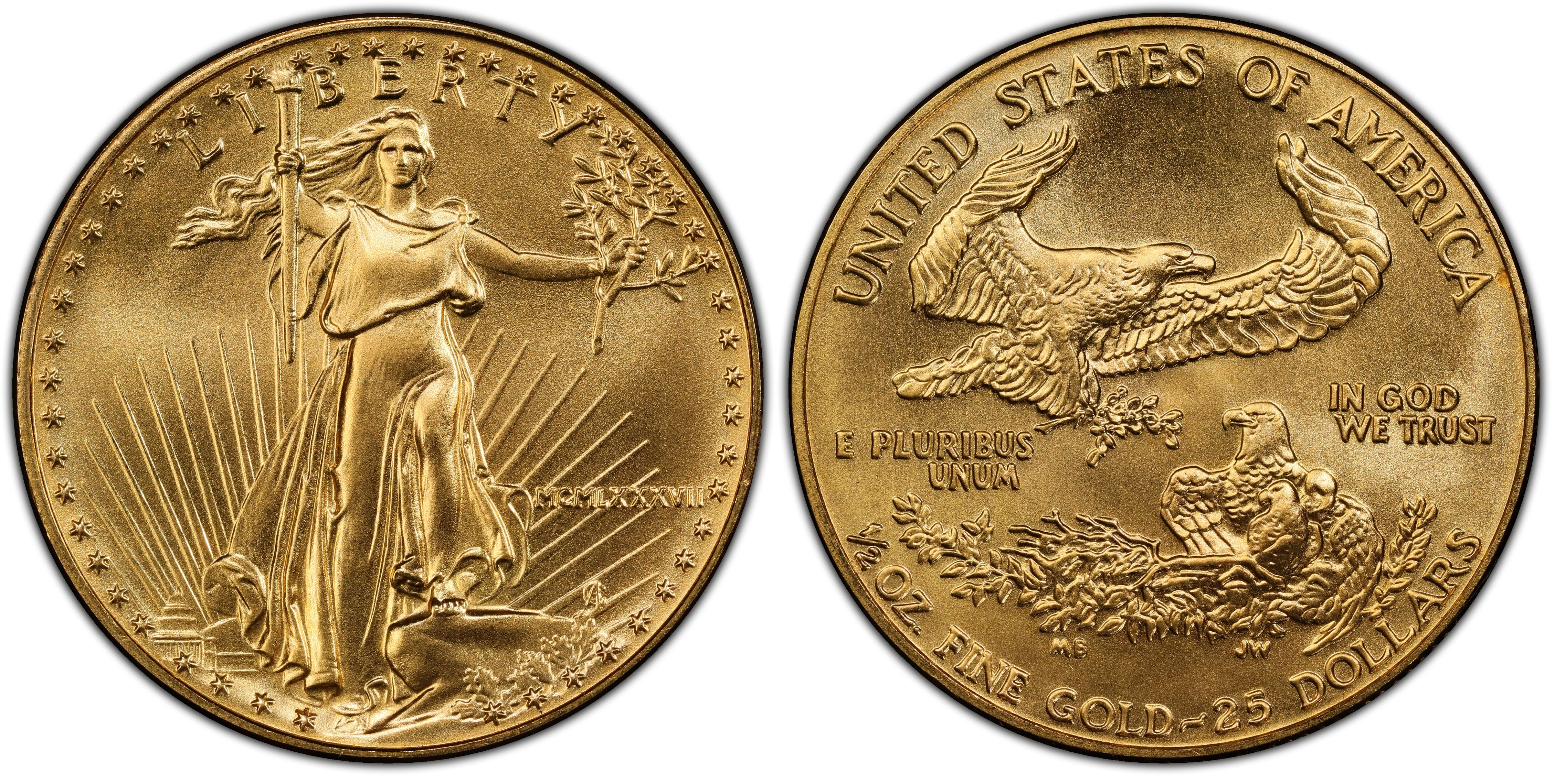 1987 $25 Gold Eagle (Regular Strike) Gold Eagles - PCGS CoinFacts