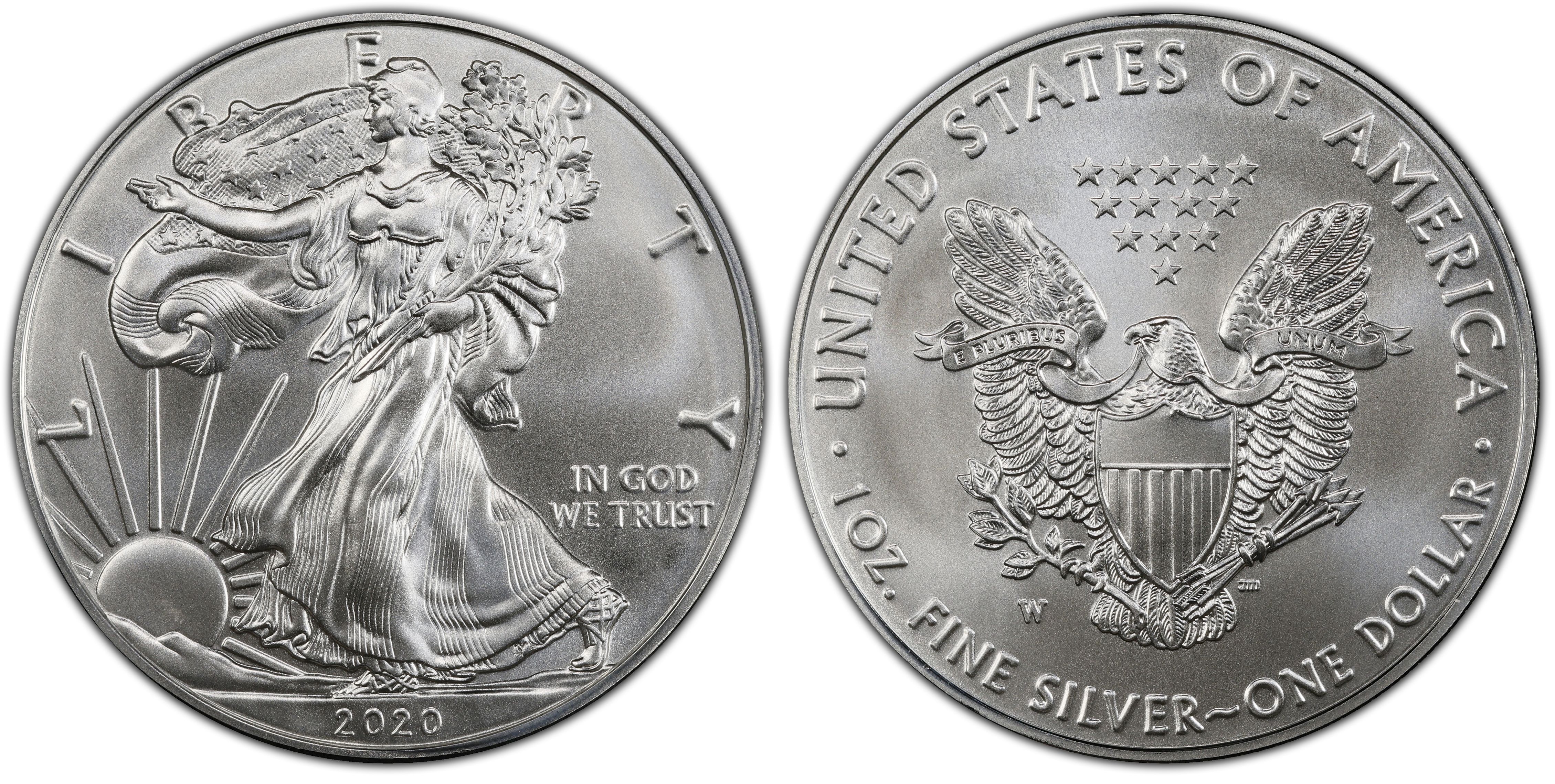 2020-W $1 Burnished Silver Eagle (Special Strike) Silver Eagles