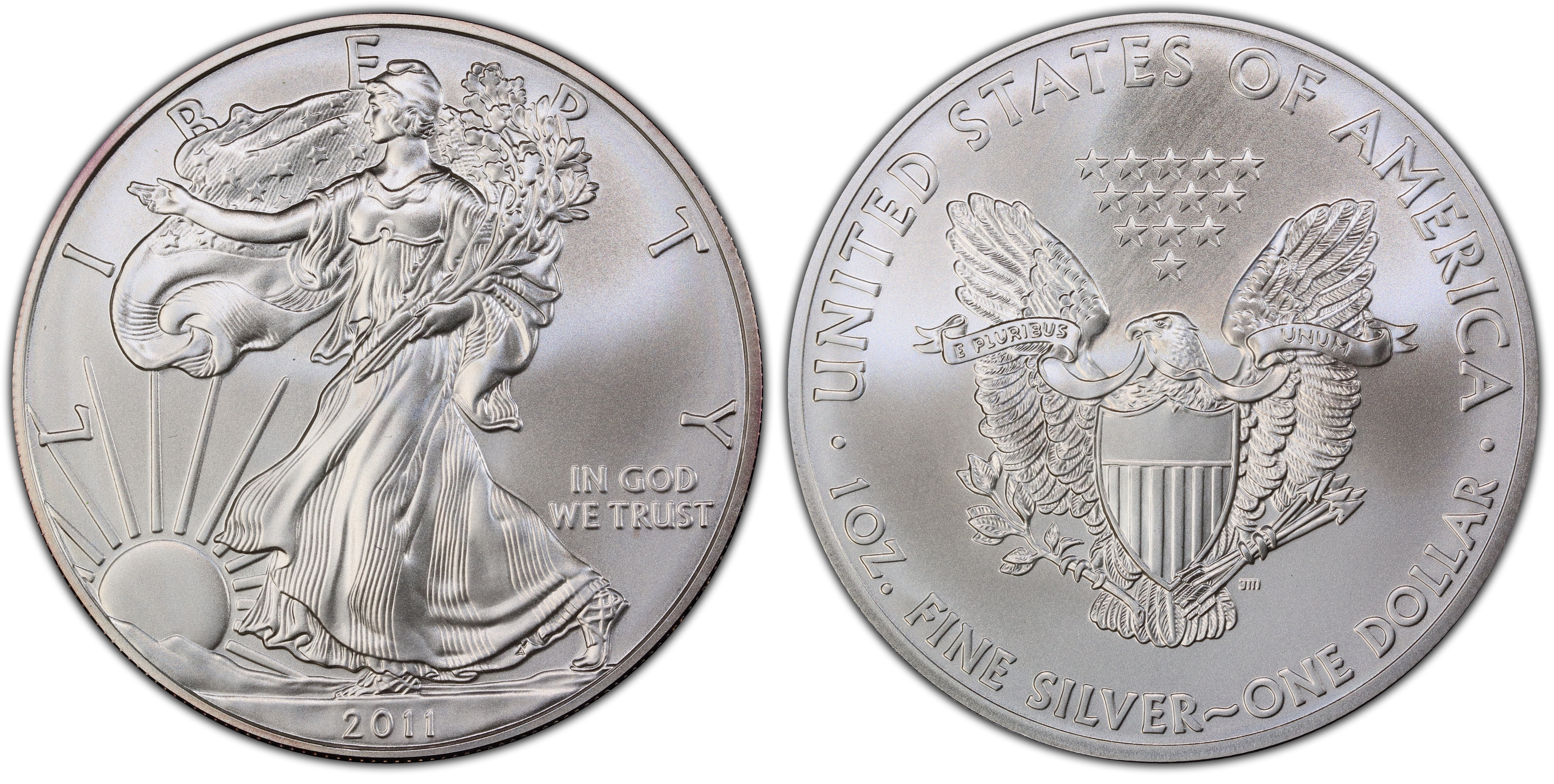 2011 $1 Silver Eagle 25th Anniversary (Regular Strike) Silver