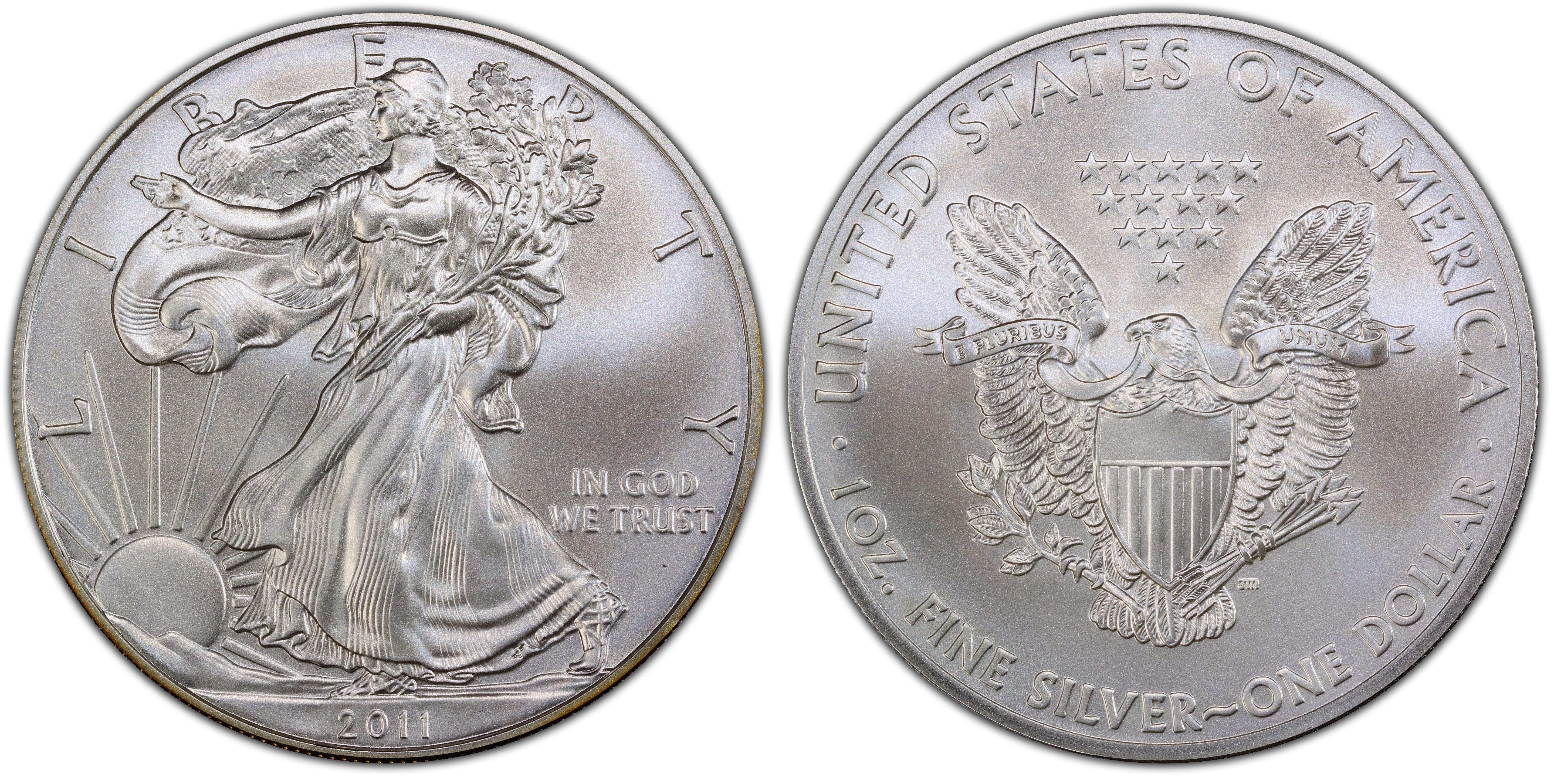 2011 $1 Silver Eagle 25th Anniversary (Regular Strike) Silver