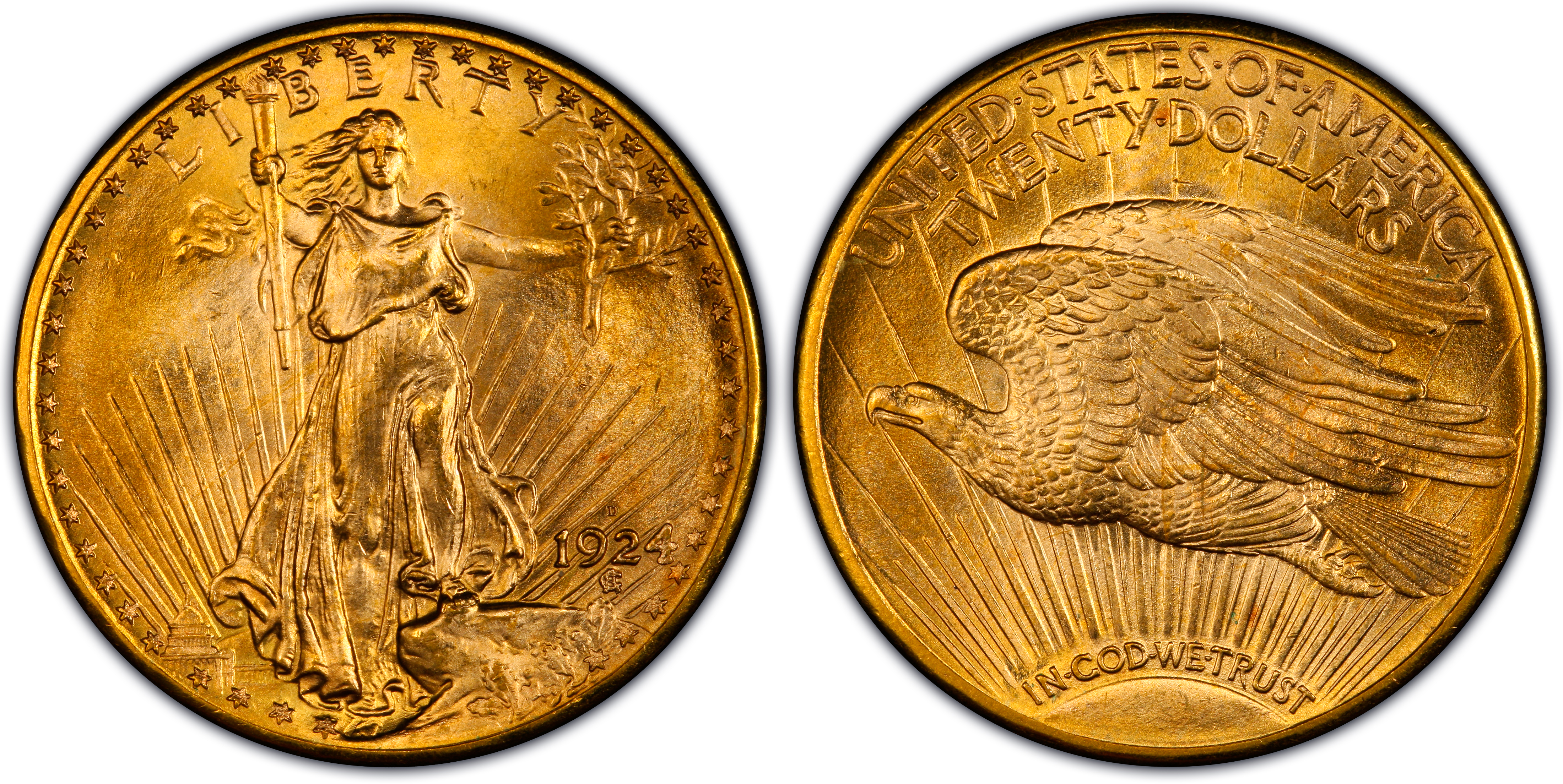 1924-D $20 (Regular Strike) St. Gaudens $20 - PCGS CoinFacts