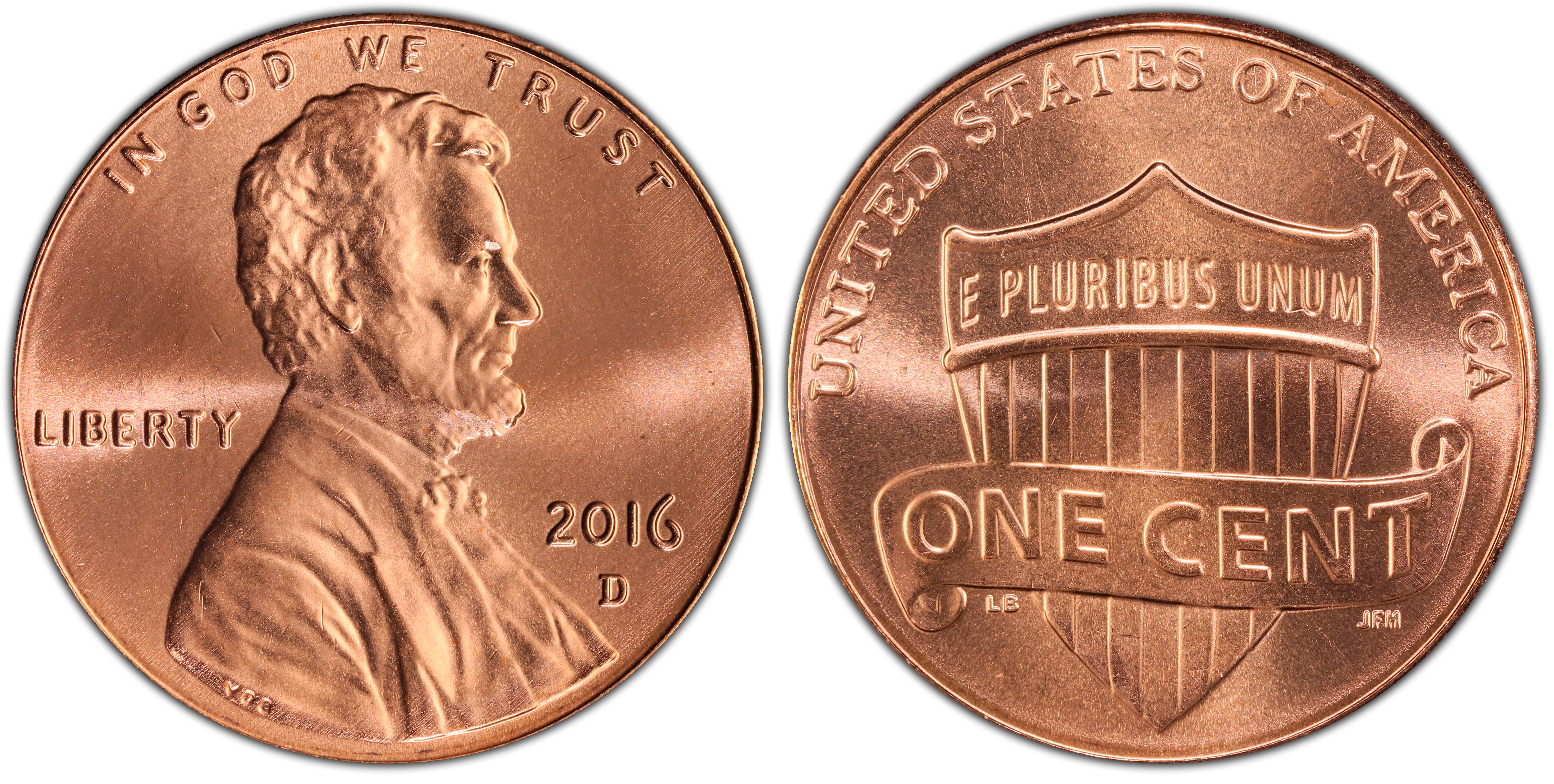 2016-D 1C Shield, RD (Regular Strike) Lincoln Cent (Modern) - PCGS CoinFacts