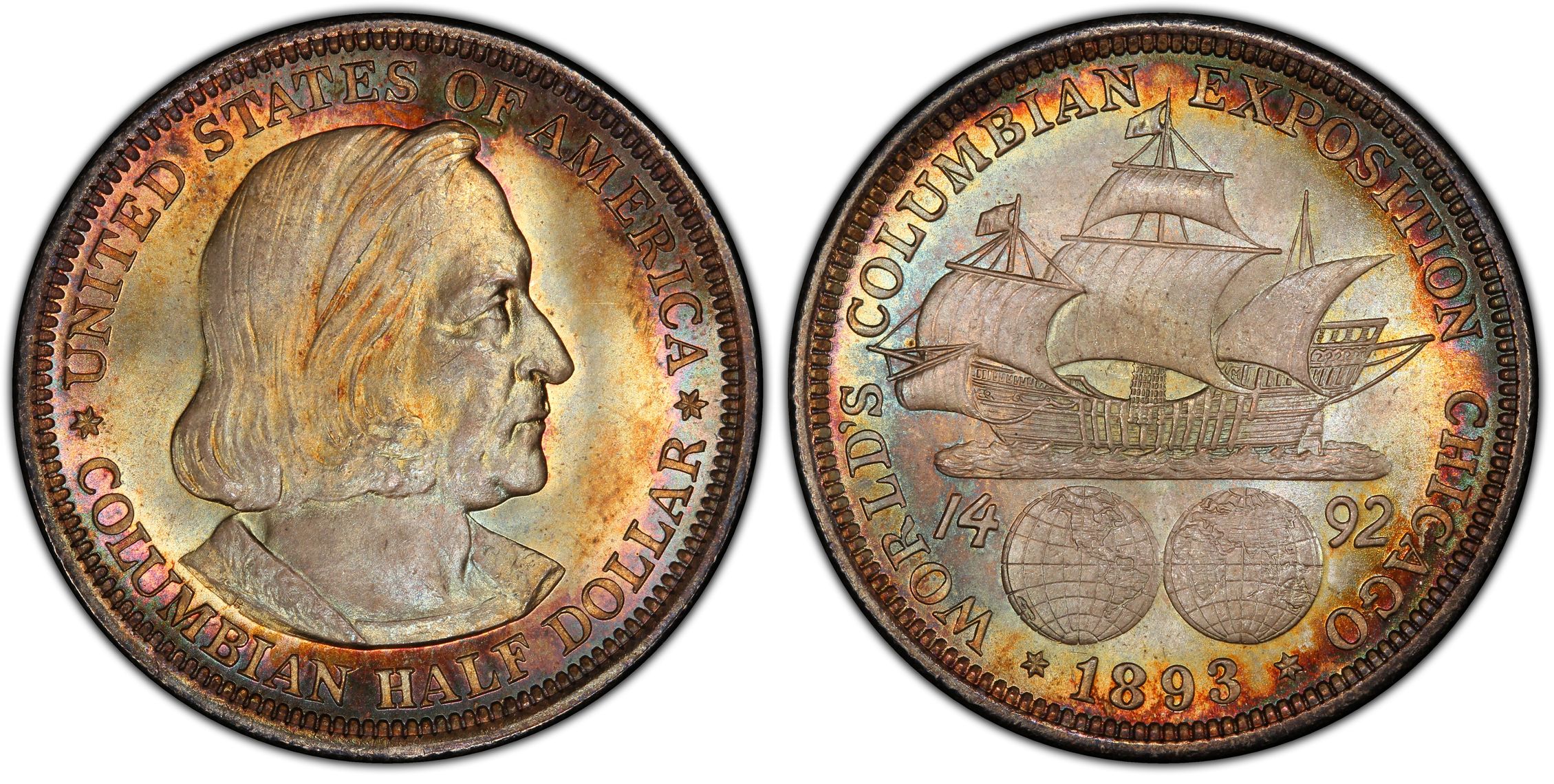 1893 50C Columbian (Regular Strike) Silver Commemorative - PCGS