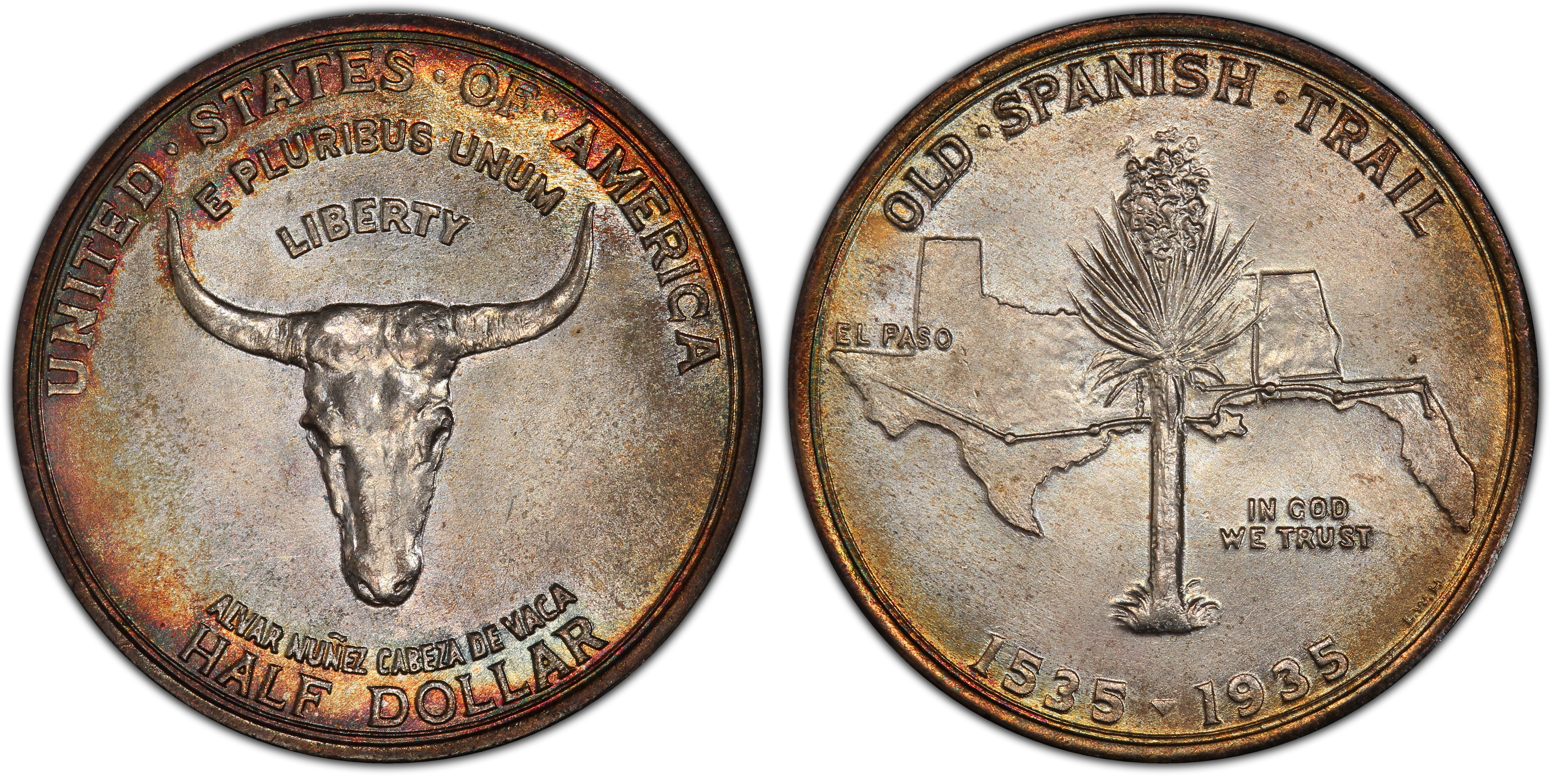 1935 50C Spanish Trail (Regular Strike) Silver Commemorative