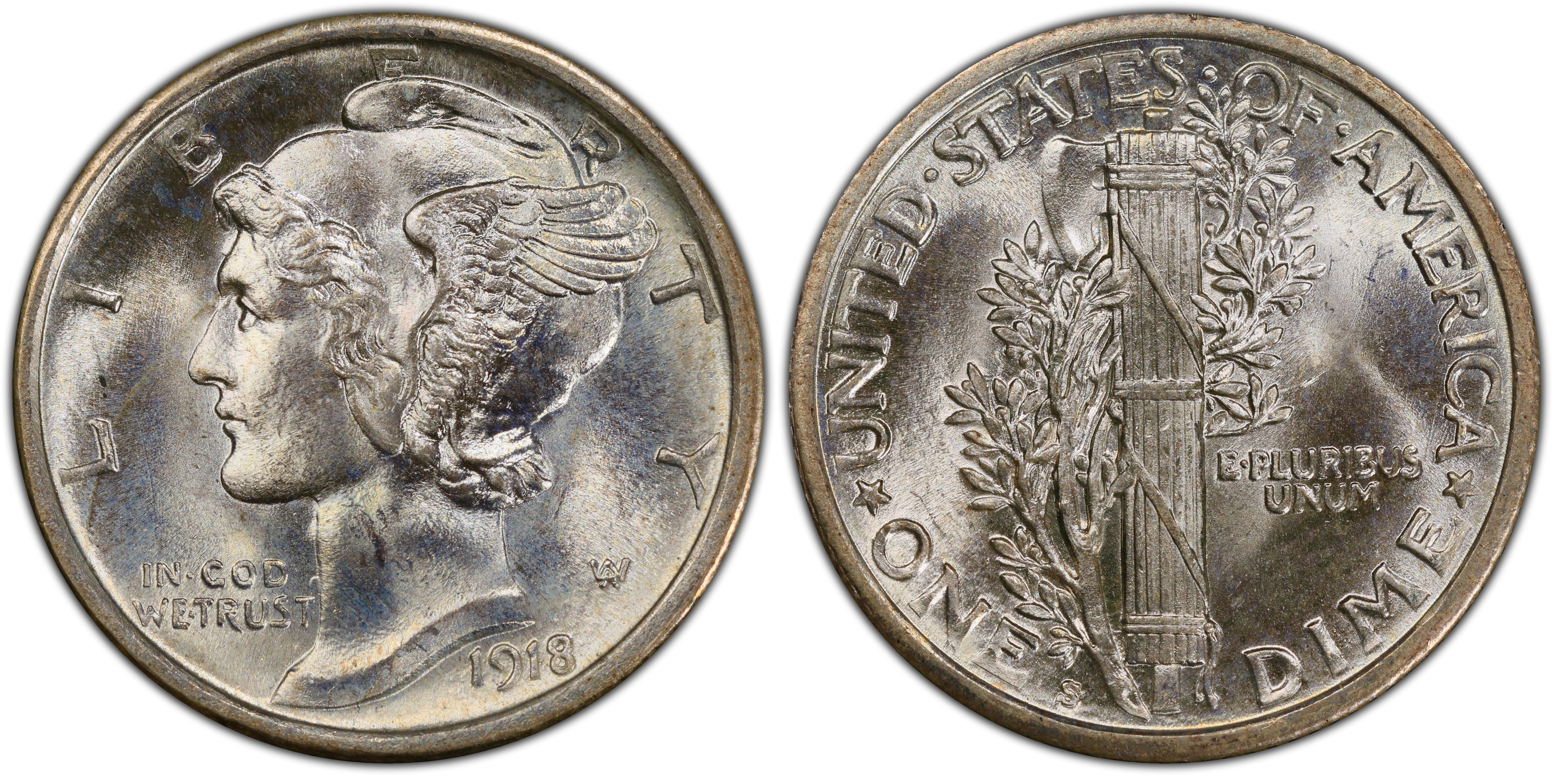 1918-S 10C (Regular Strike) Mercury Dime - PCGS CoinFacts