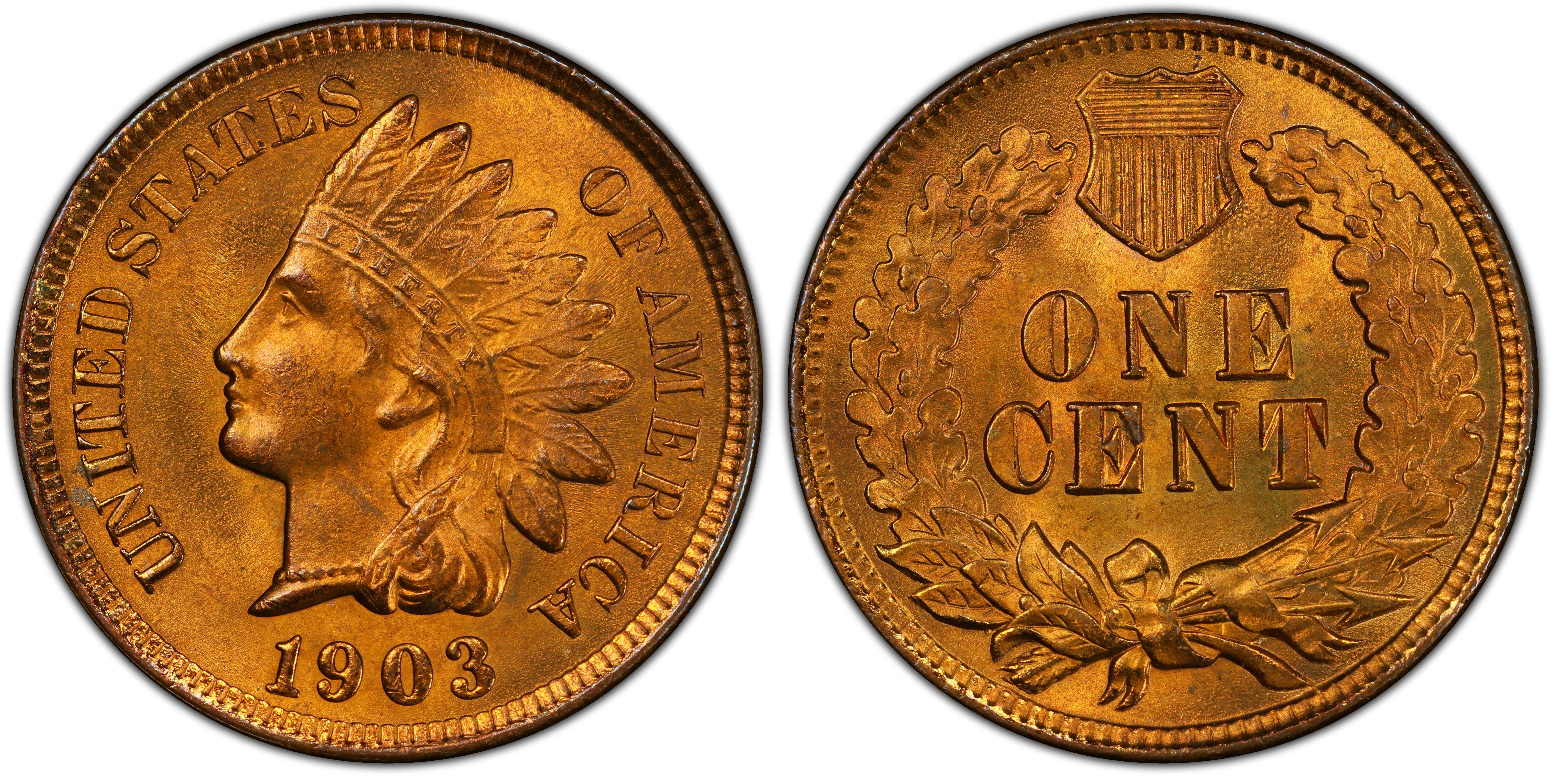 1903 1C, RB (Regular Strike) Indian Cent - PCGS CoinFacts