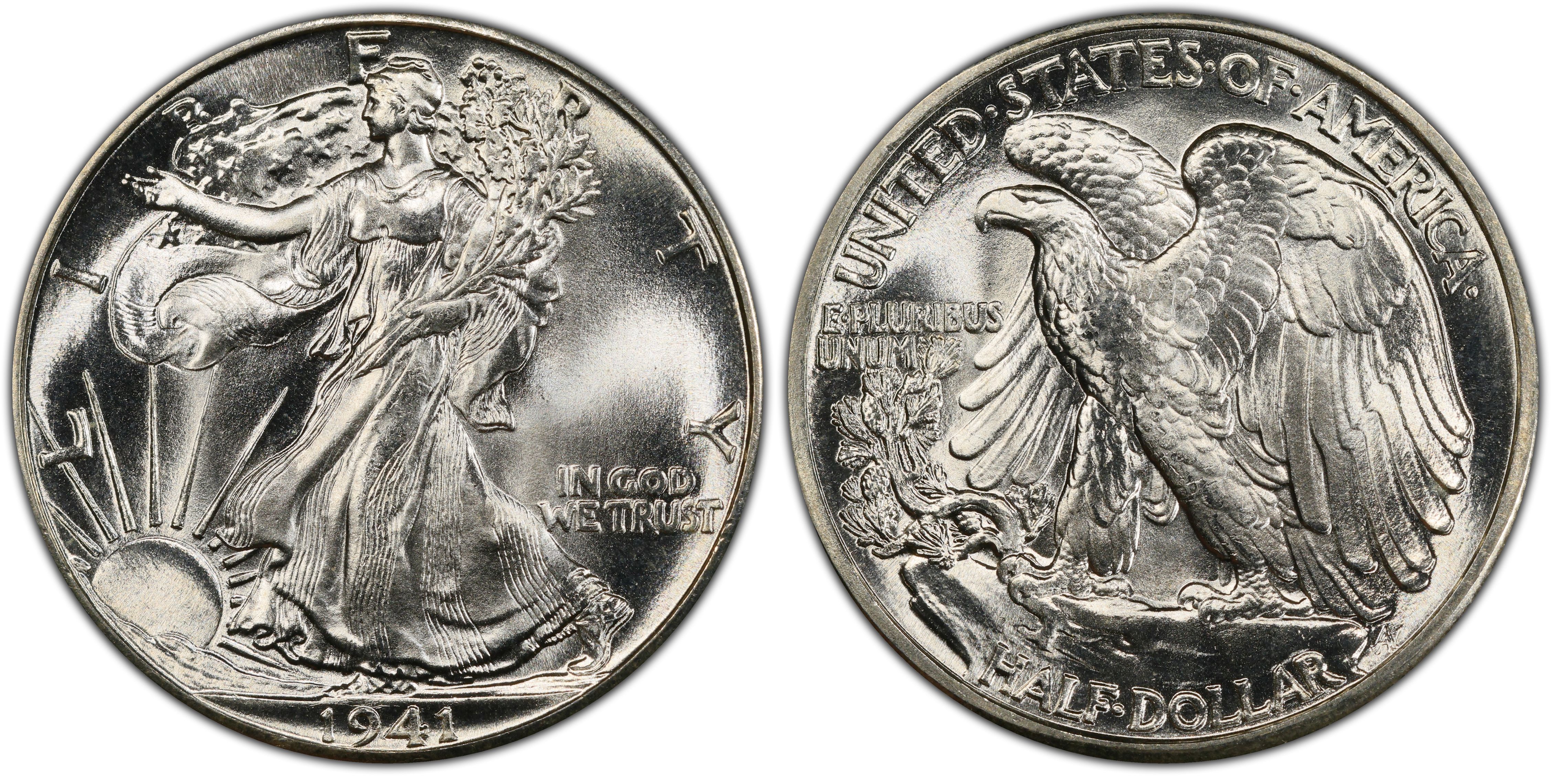 1941 50C (Regular Strike) Walking Liberty Half Dollar - PCGS CoinFacts