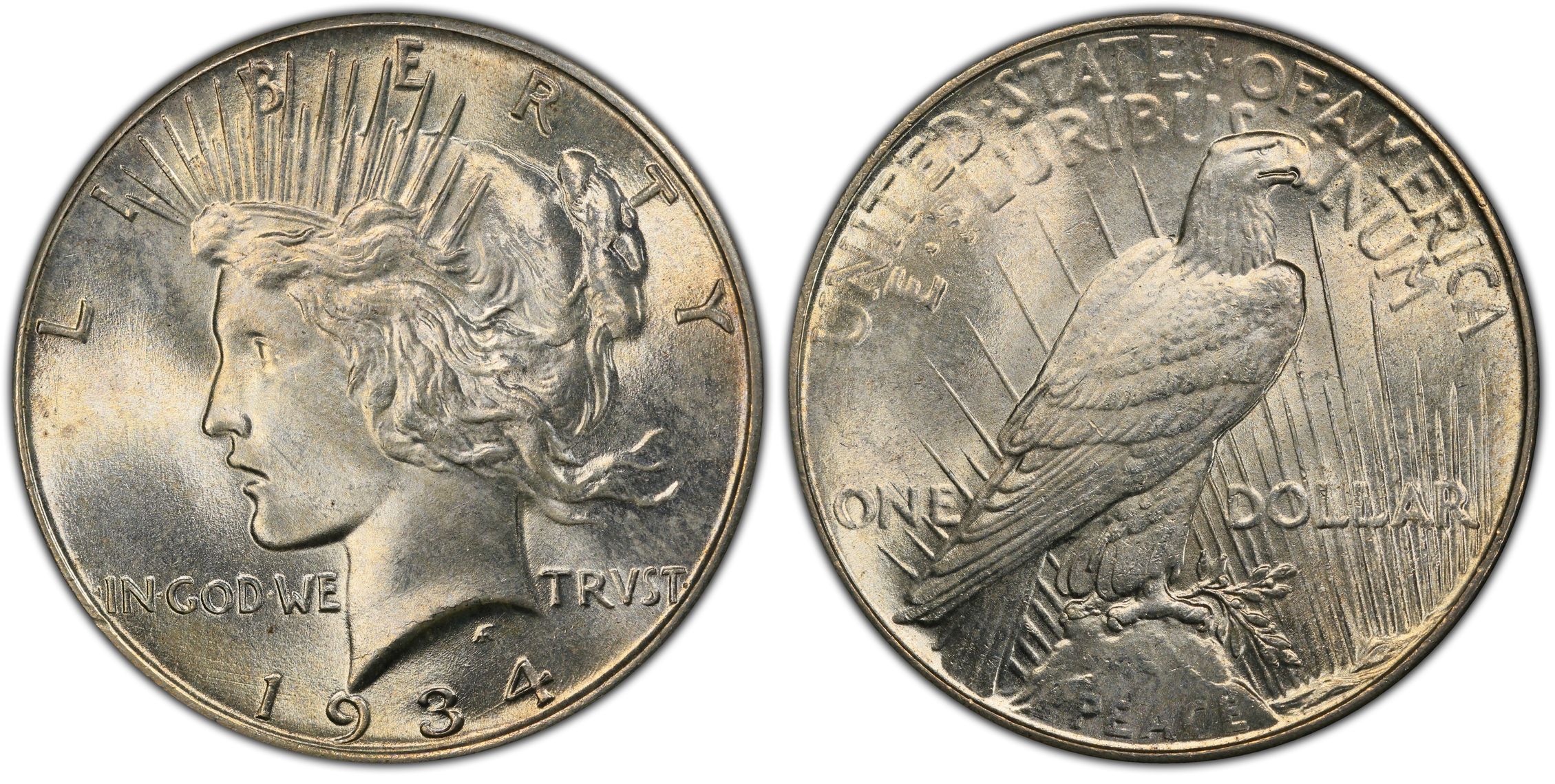 1934 $1 (Regular Strike) Peace Dollar - PCGS CoinFacts