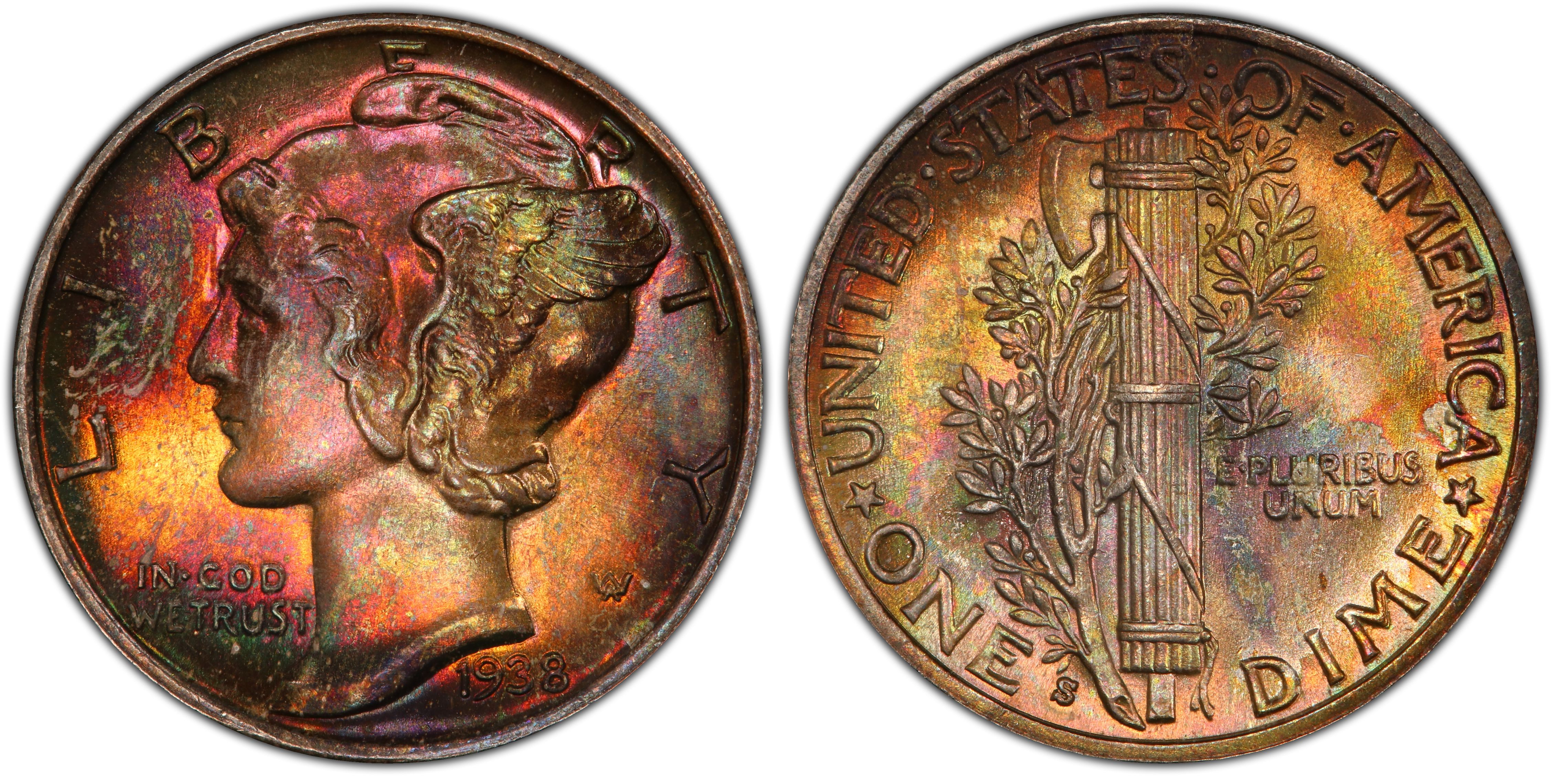 1938-S 10C, FB (Regular Strike) Mercury Dime - PCGS CoinFacts